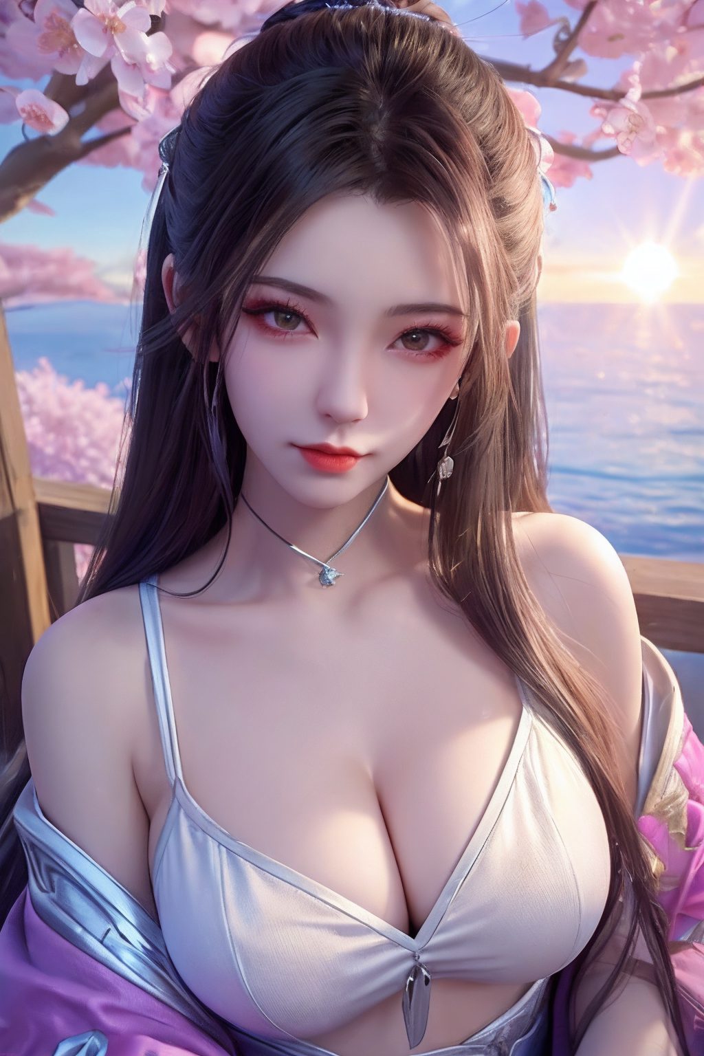 彰显出青春活力柳眉笑容明媚