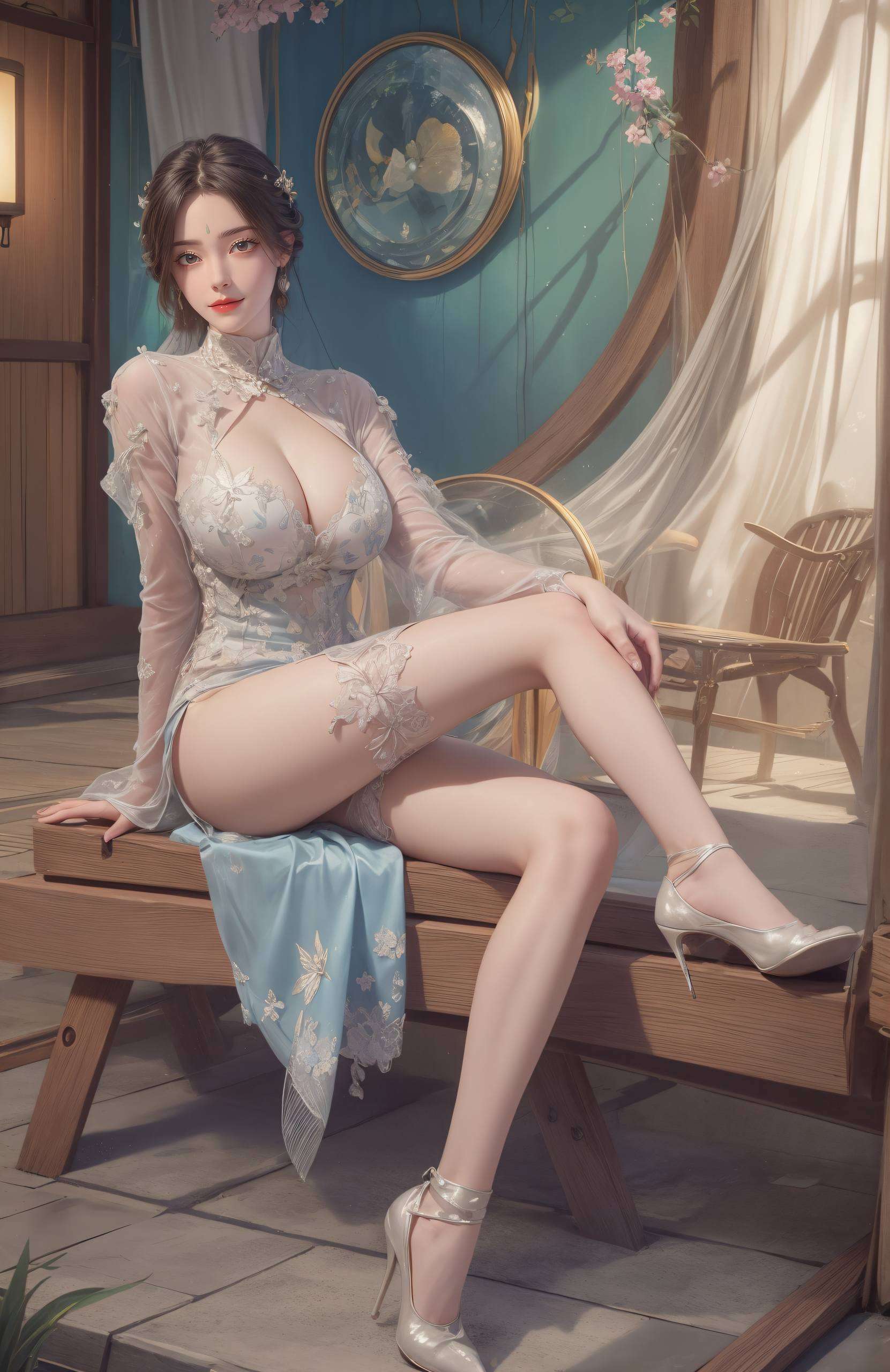 融合了国漫女神欧神柳韵的精美照片专为护眼设计