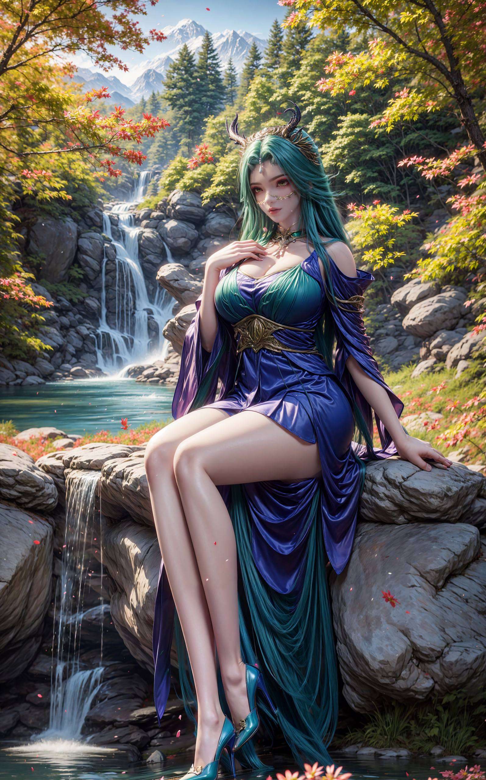 龙女眼神炯炯有神仿佛将你带入一个梦幻般的动漫世界