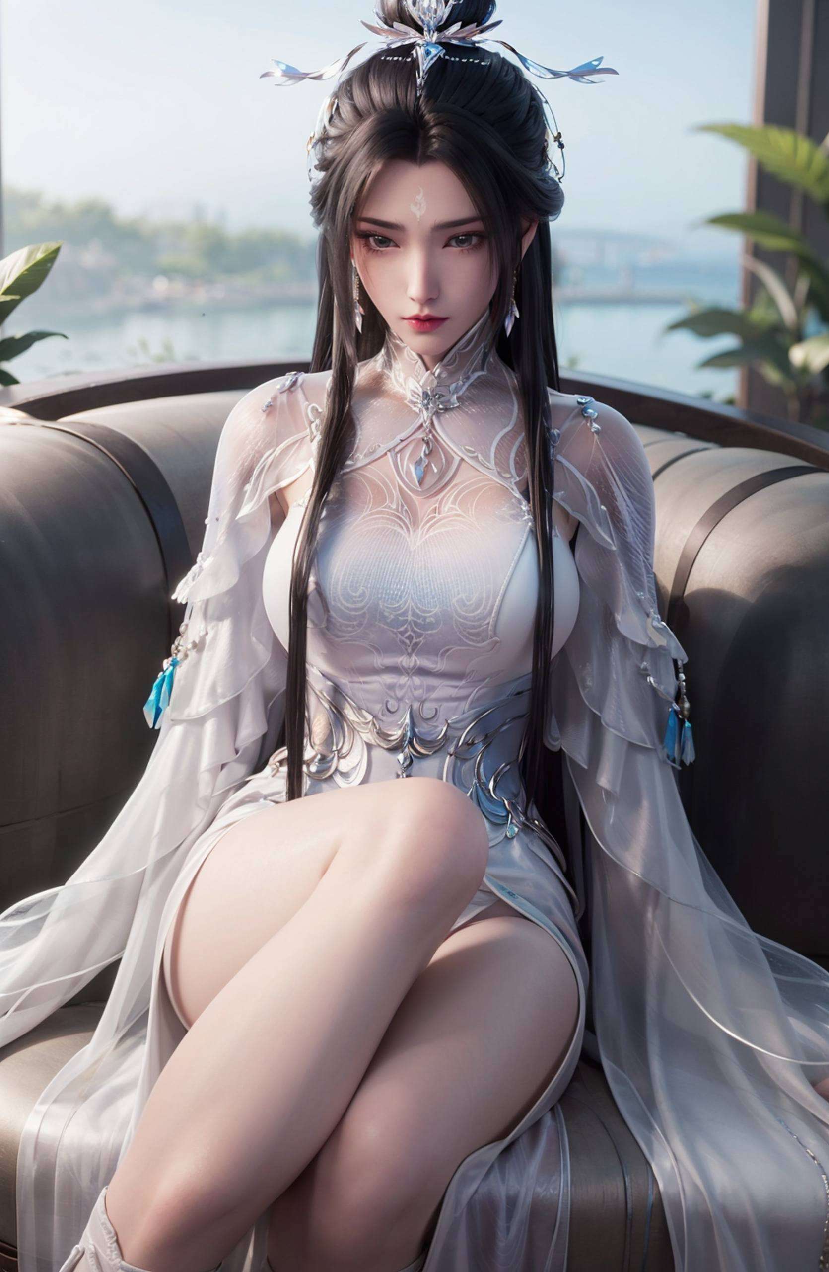 精选了国漫女神陆雪琪的多种可爱姿势高清极简的桌布设计