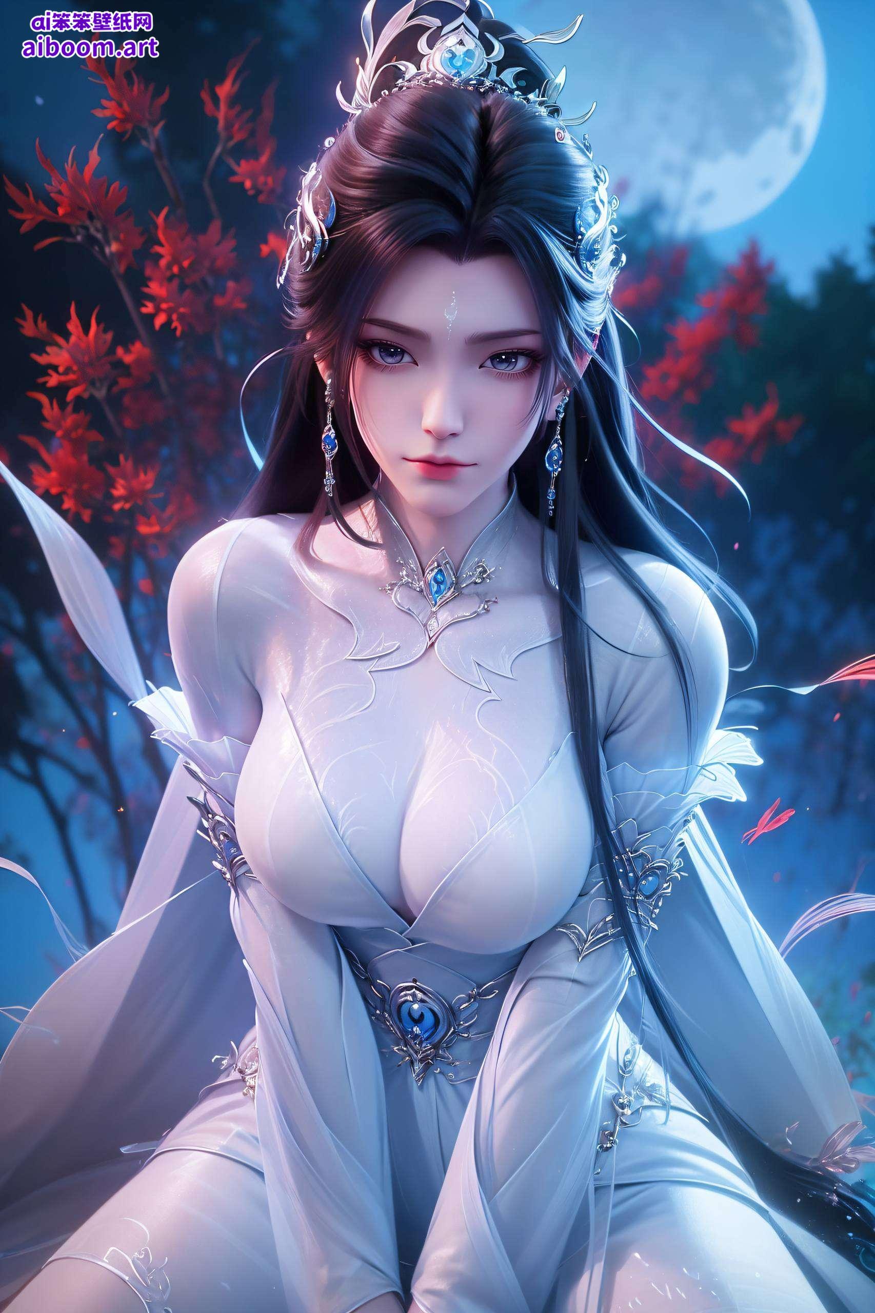 每一帧都仿佛是从古典画卷中跃然而出她的眼神深邃如夜