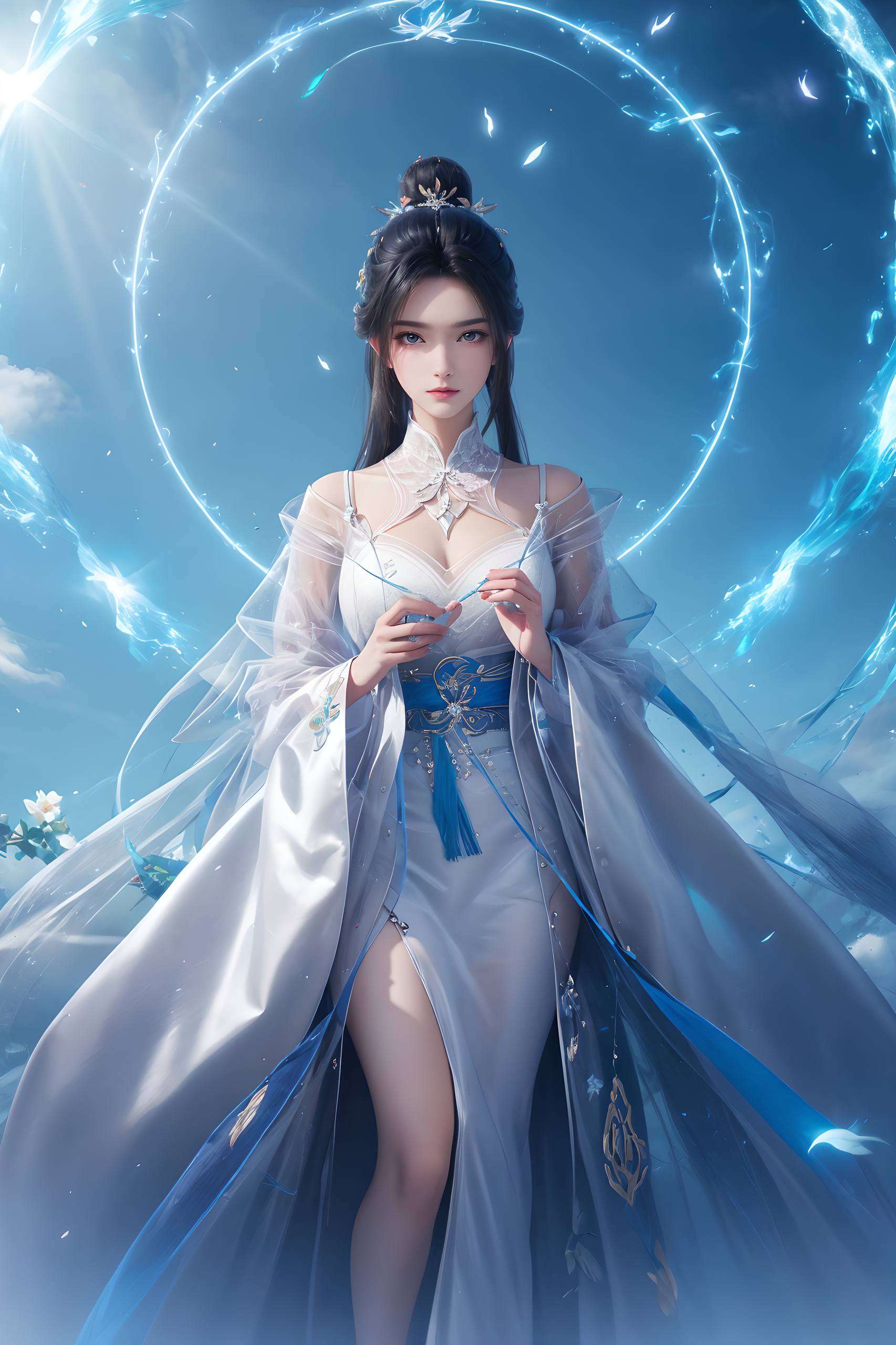 国漫美女新风尚！一抹红衣映衬雪白肌肤每一个pose都是精心设计