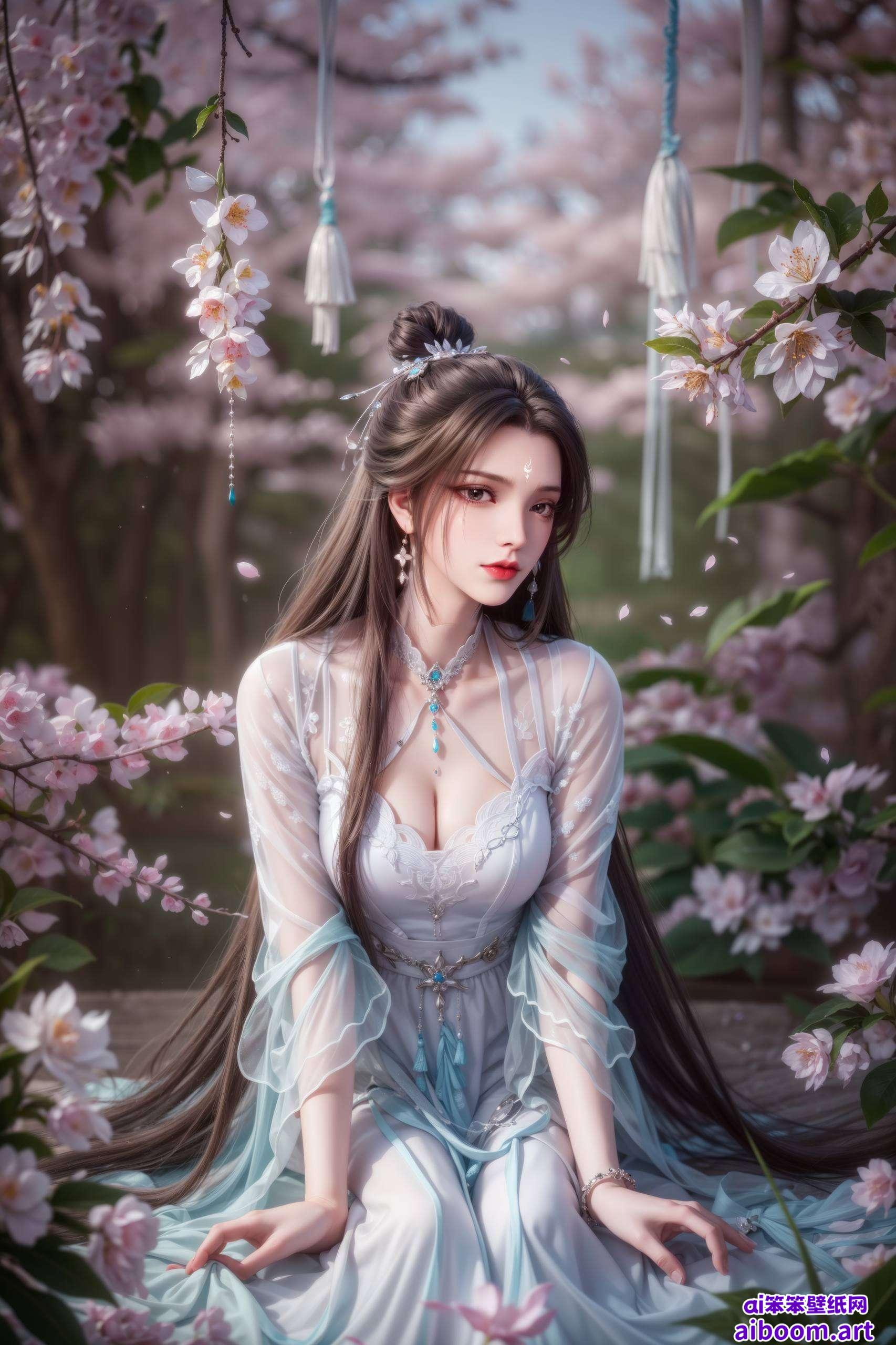 张小凡与陆雪琪携手漫步在桃花盛开之地诛仙2的世界跃然眼前