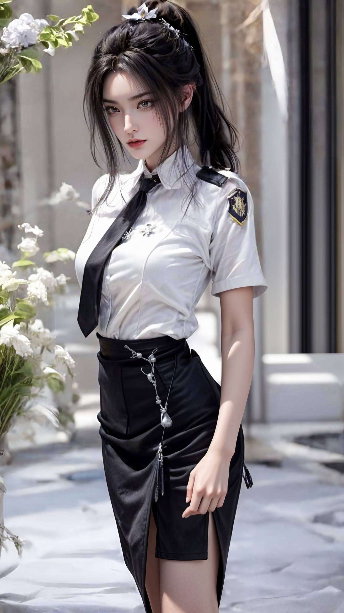 抽象的艺术处理让壁纸更具个性魅力这张国漫女主AI高清壁纸