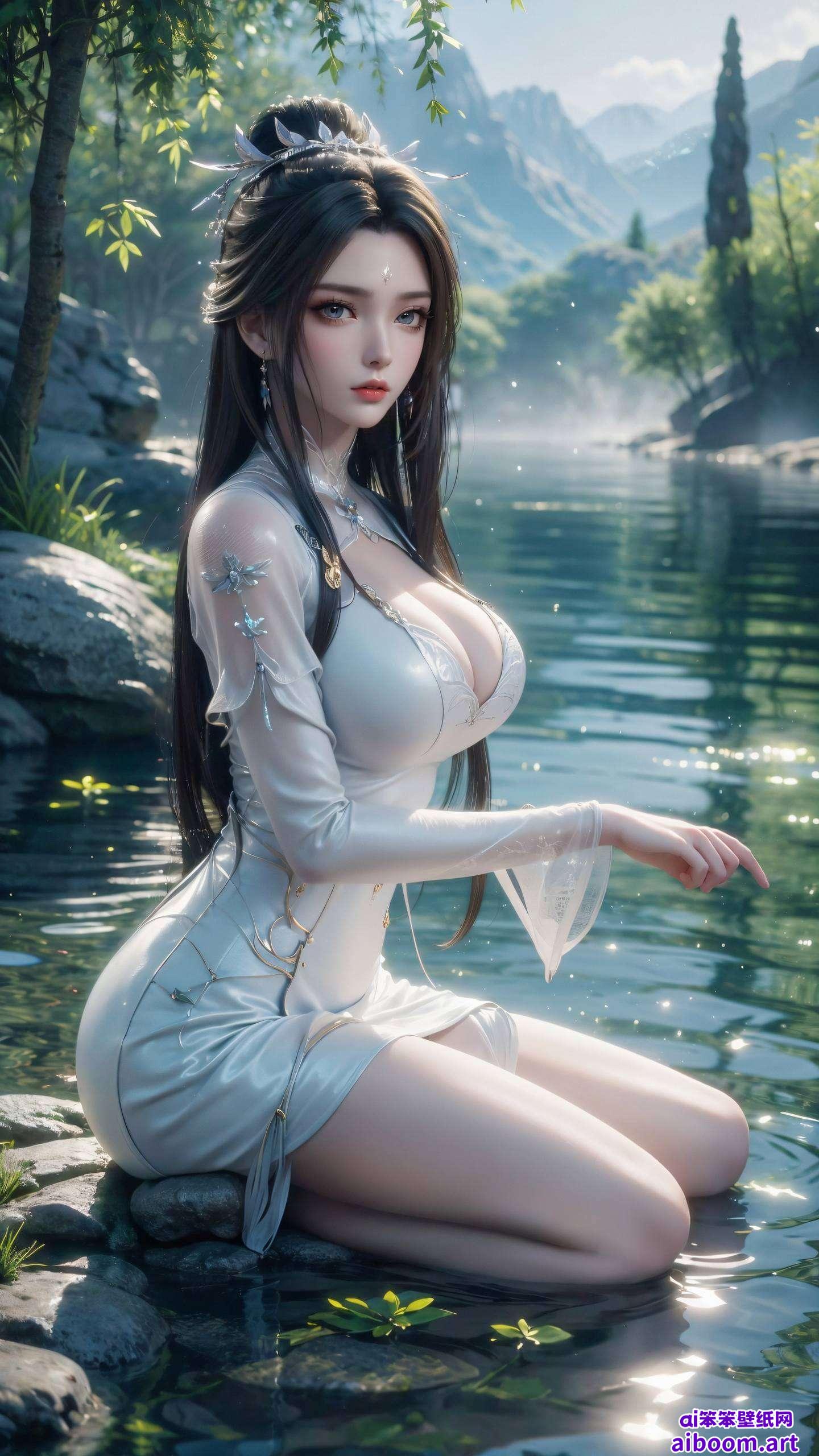 梦幻星空与古典美人相映成趣穿梭于古风梦境