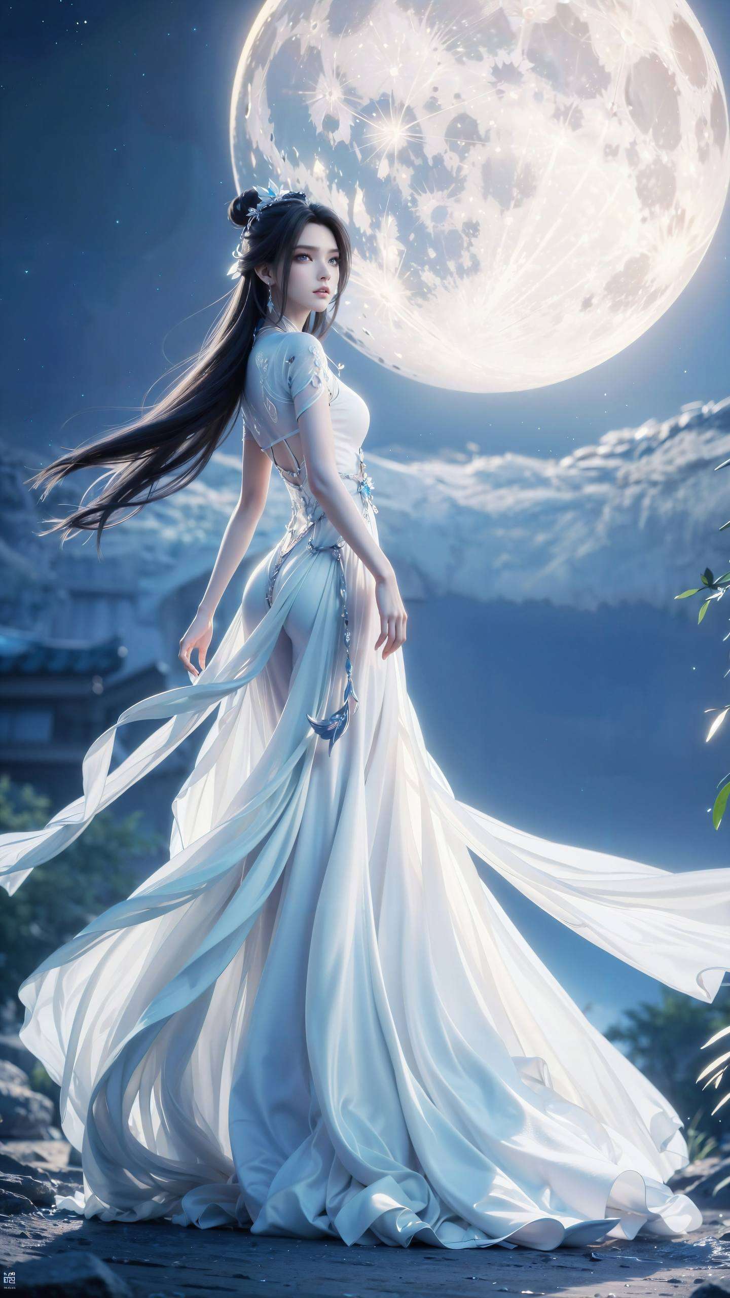 这张《伤感同人壁纸手机国漫美女炫彩壁纸》中感受国漫之美