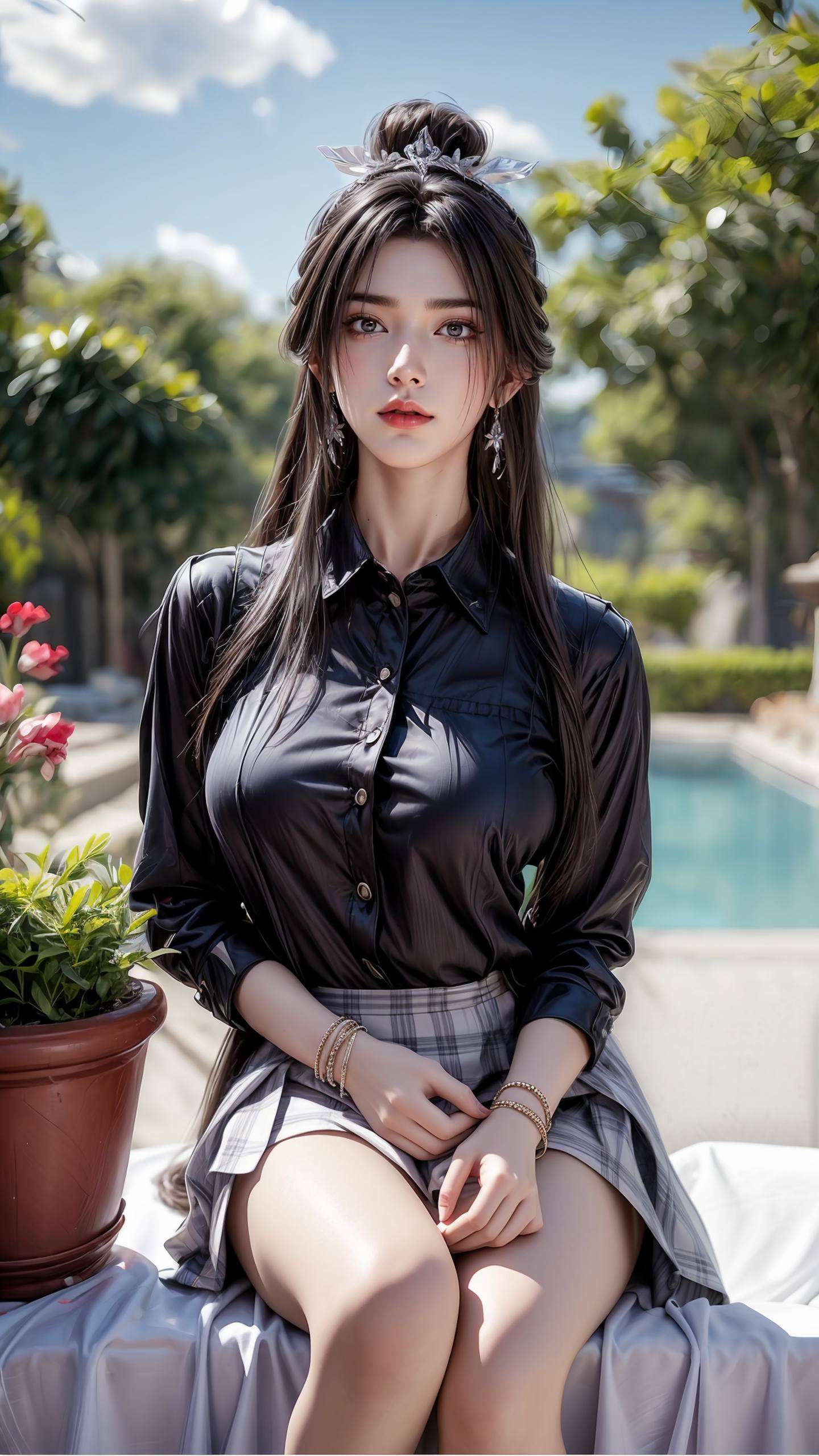 笑靥如花细腻的笔触