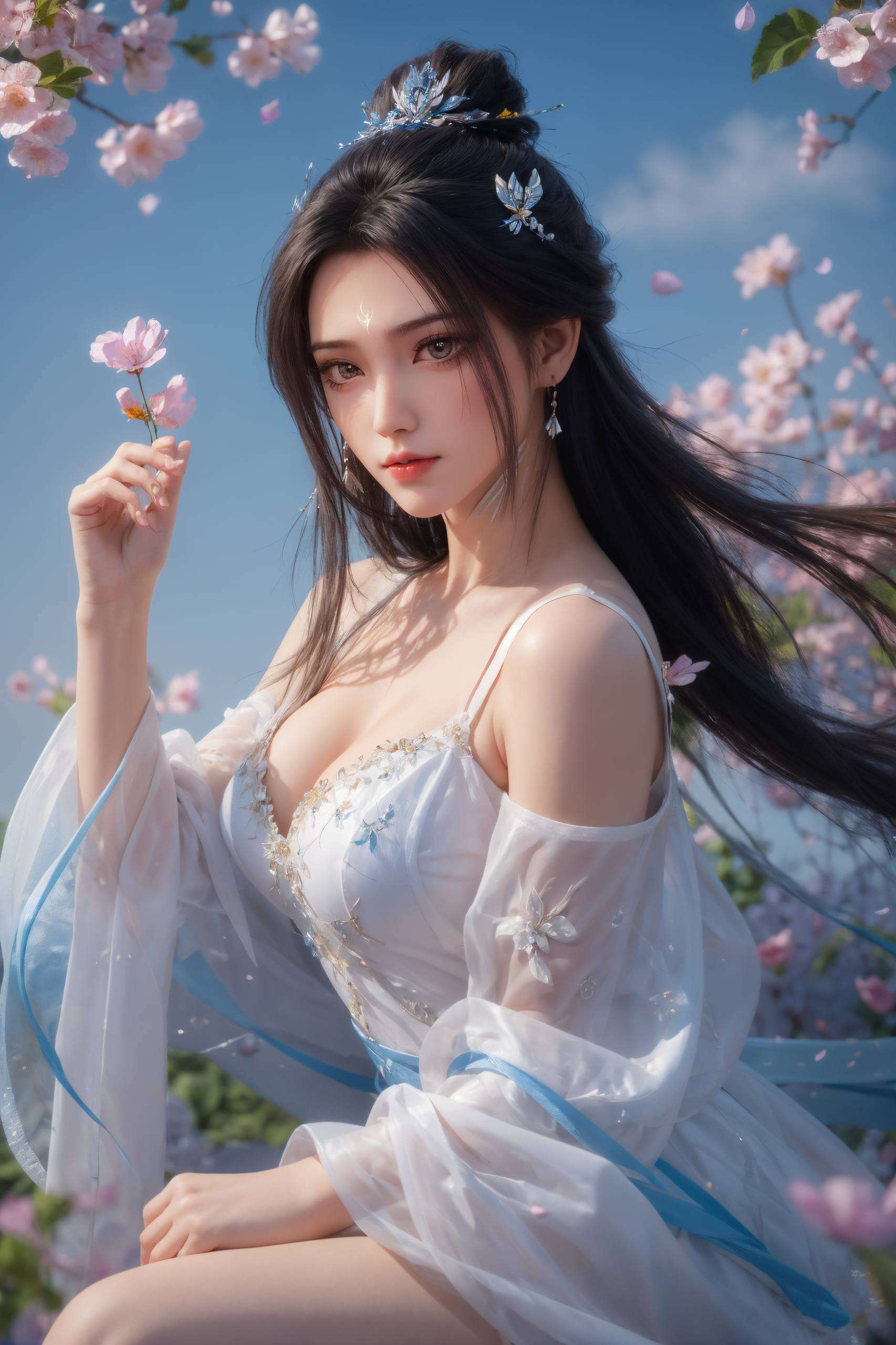 陆雪琪细腻的笔触勾勒出她的仙气