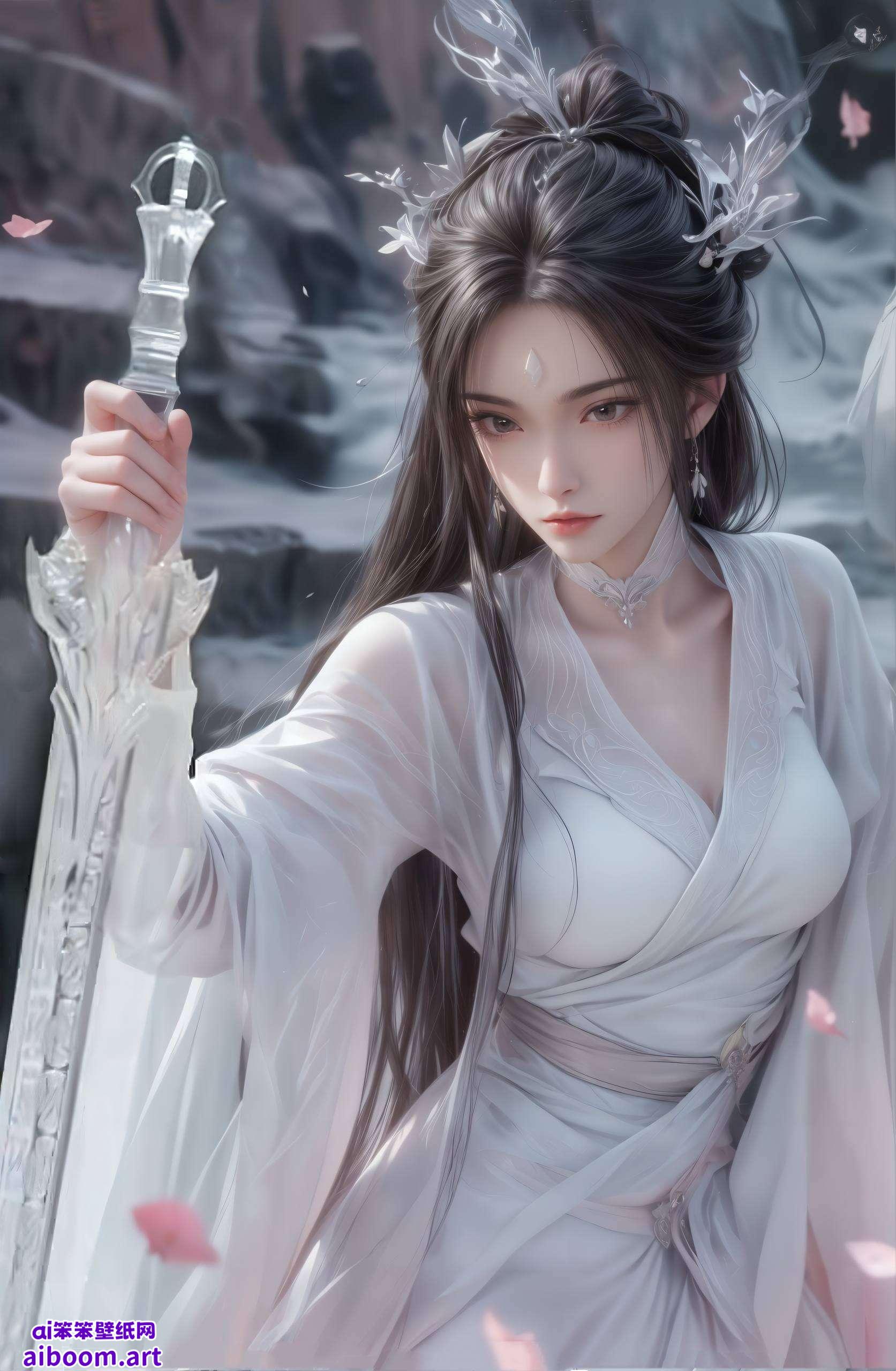 以诛仙陆雪琪的倩影为灵感的2K高清桌面背景细腻描绘