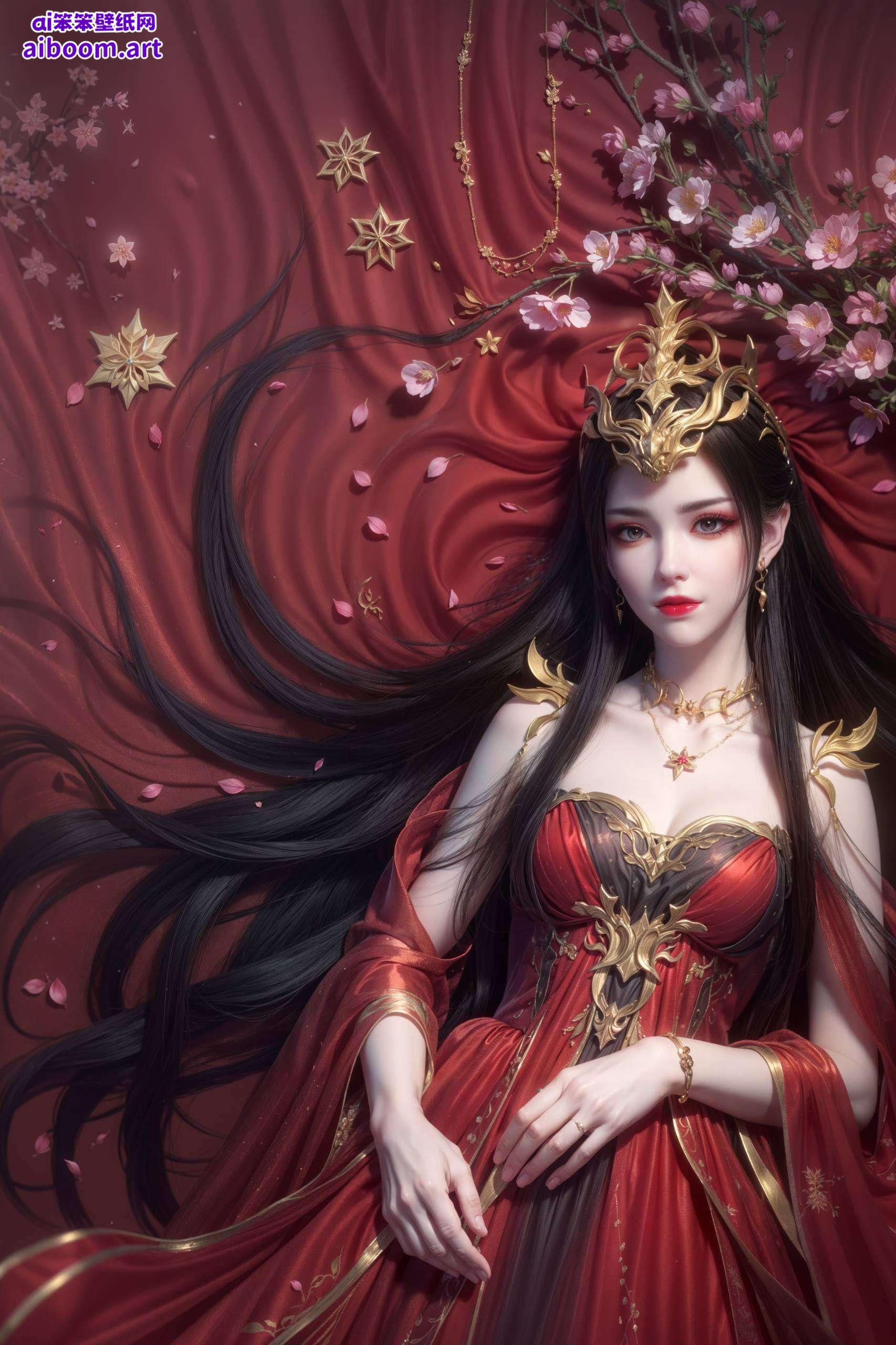 抽象线条勾勒出她的神秘魅力国漫美女锁屏壁纸