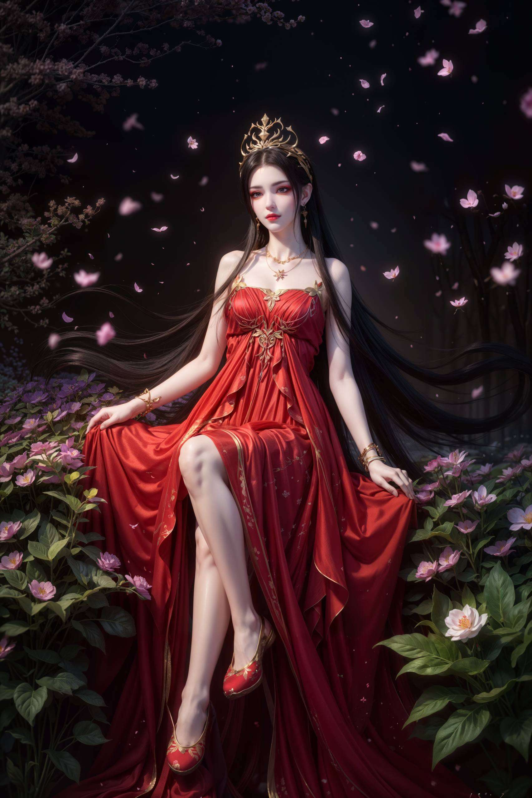 展现出高贵与柔美的完美结合嘴角微翘