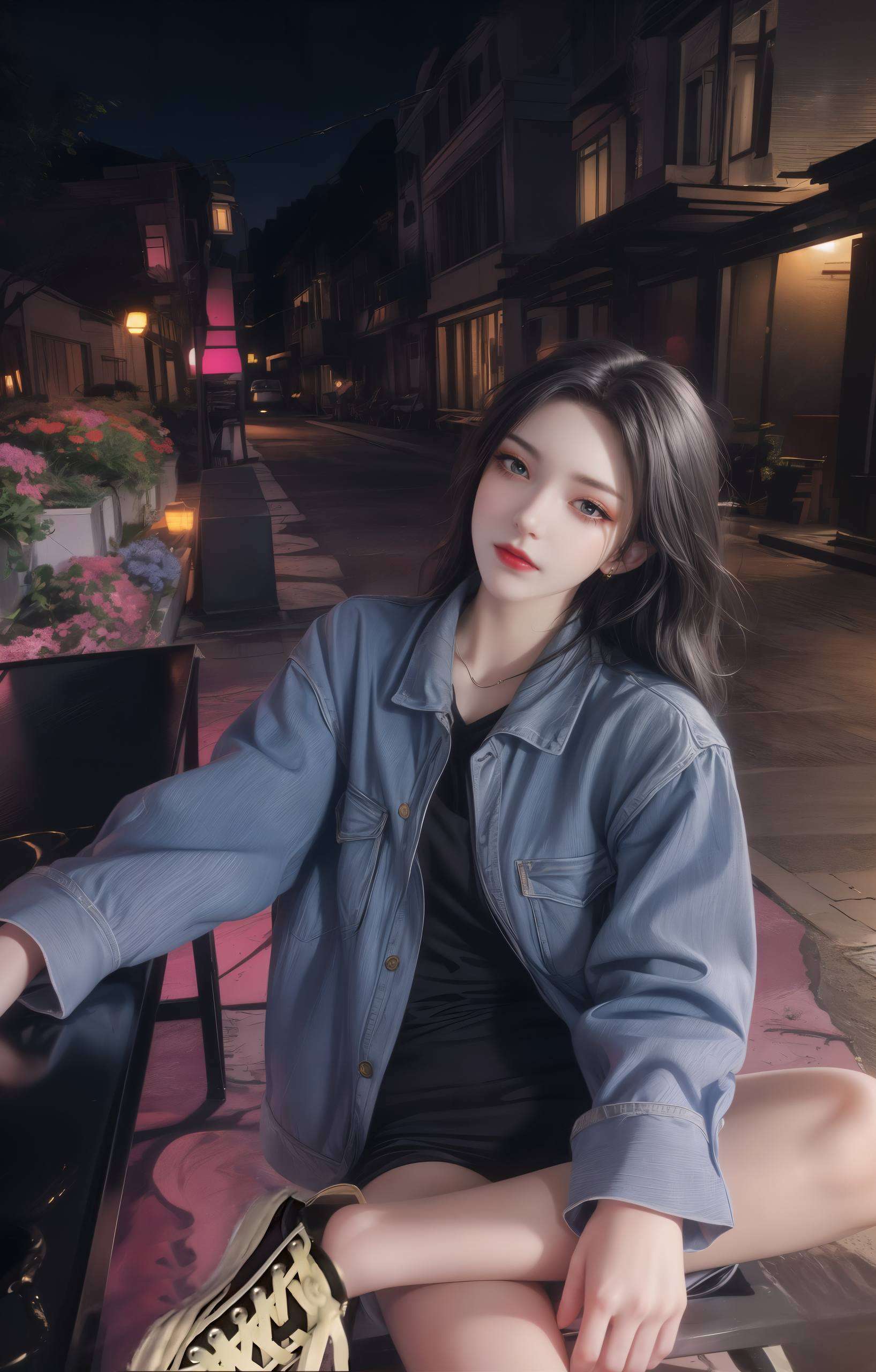 单色背景中成为了无数粉丝心中的女神