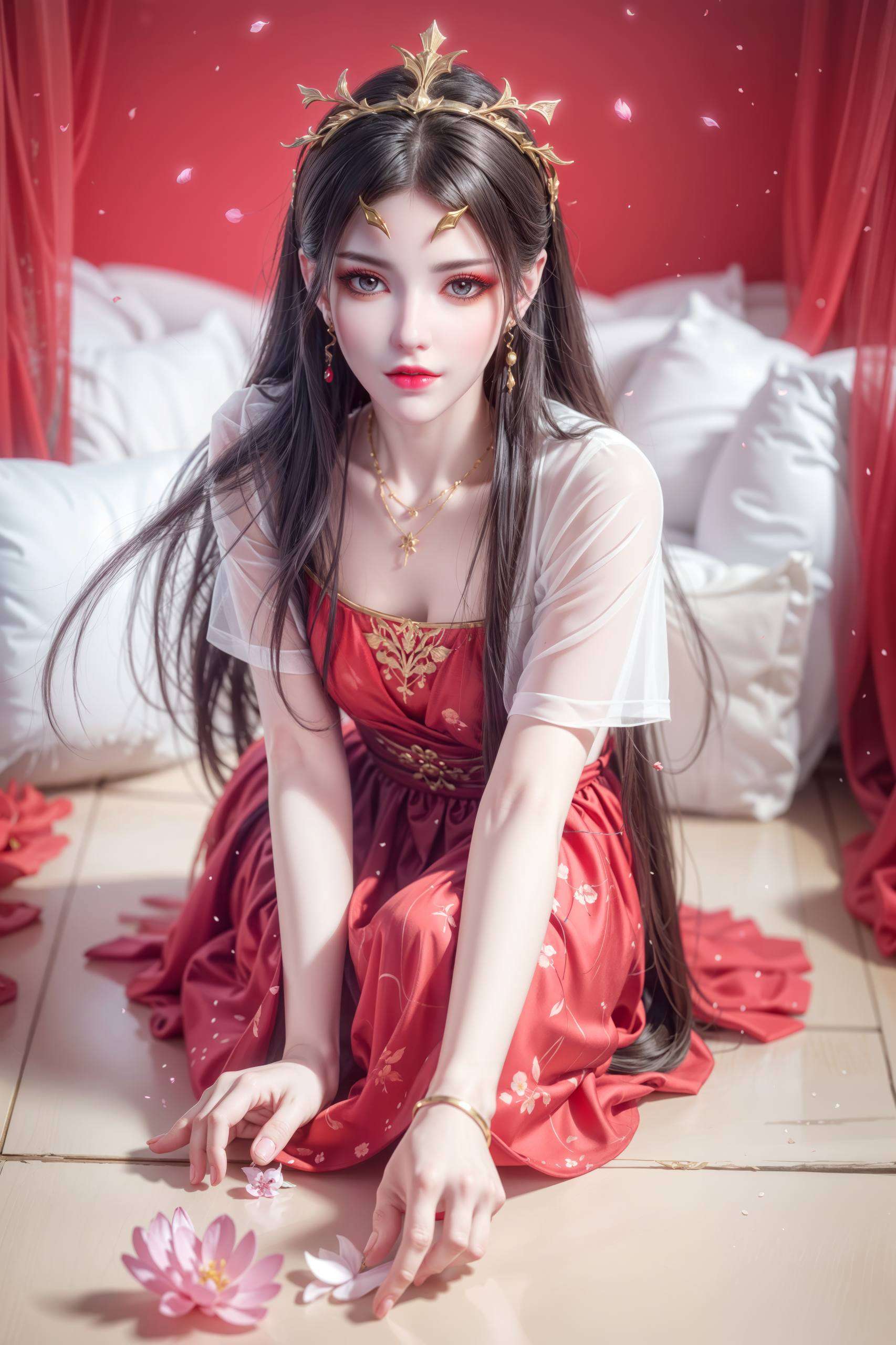 她挺胸昂首让你的手机瞬间变身艺术品