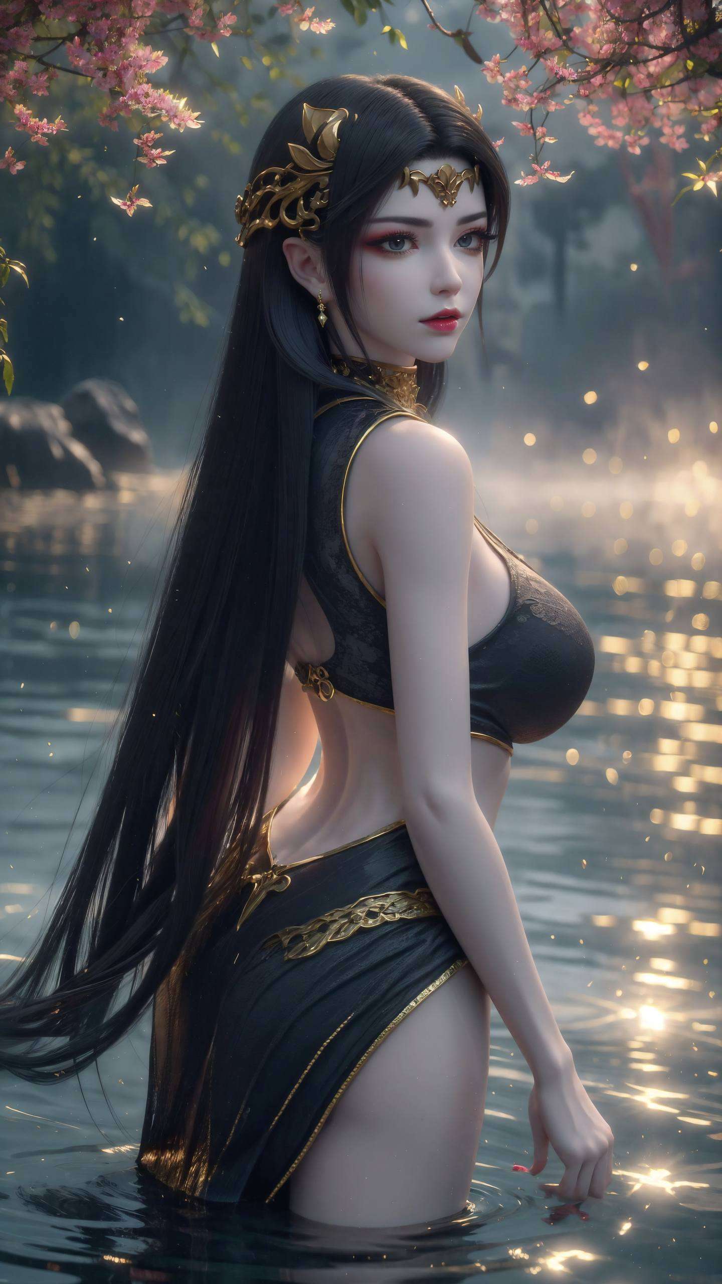 以《斗破苍穹》中美杜莎的神秘魅力为核心融合了AI技术的细腻描绘