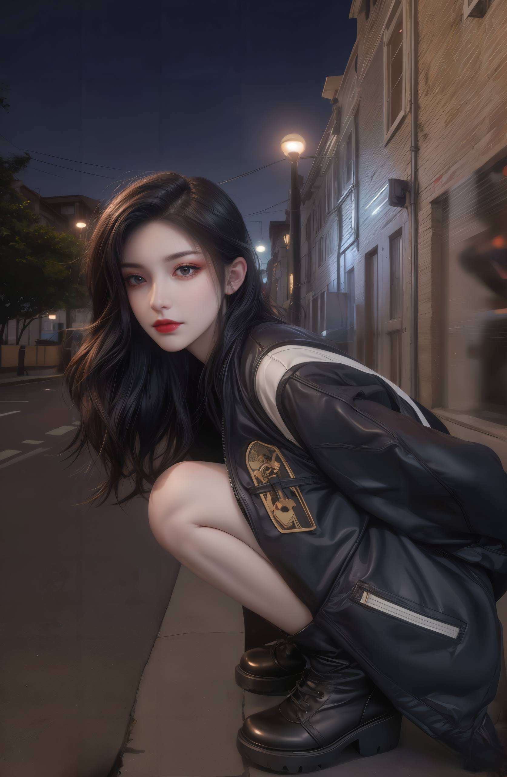 化作这幅国漫女主AI油画壁纸点亮每一天的精彩！