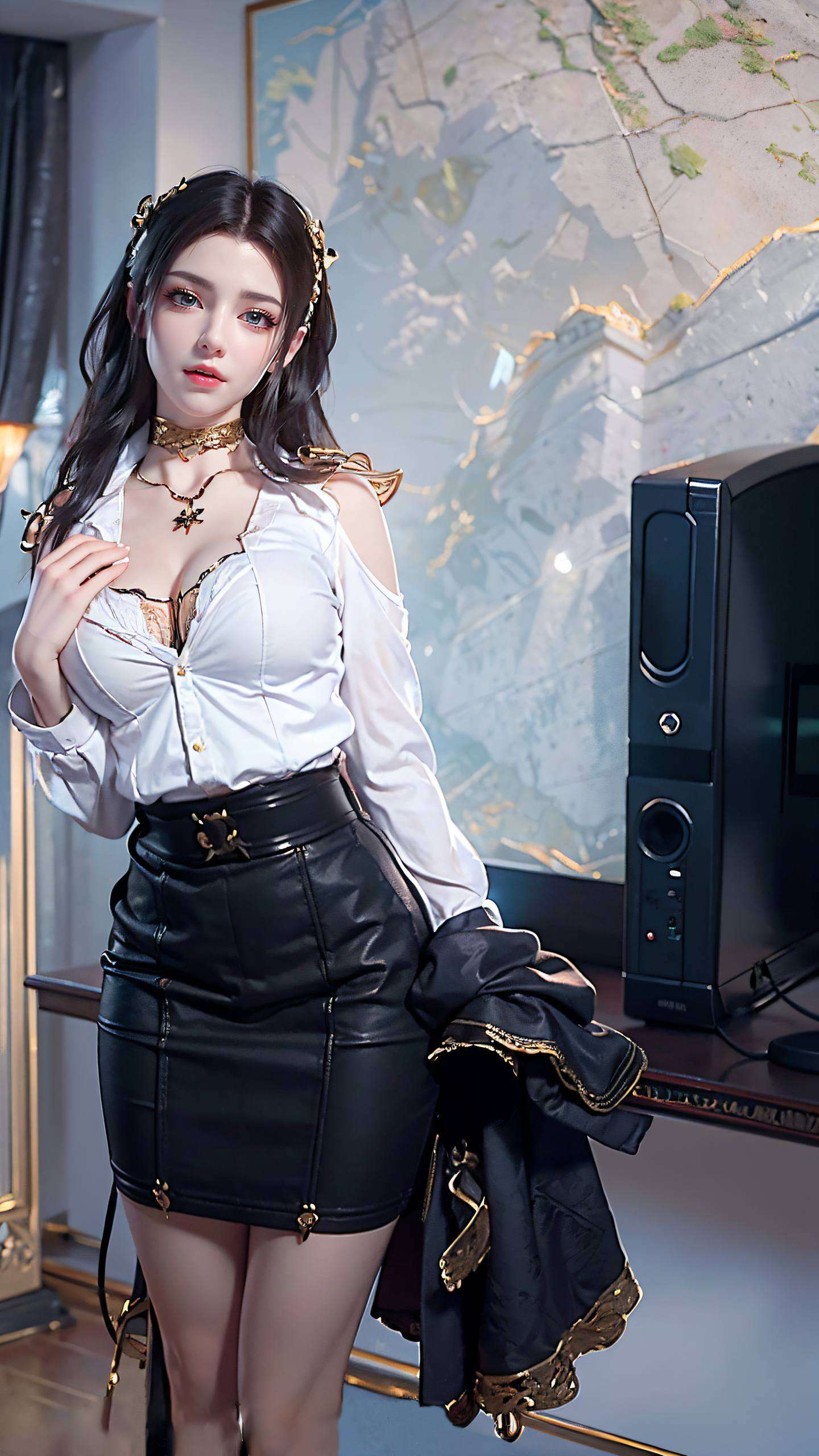 高清画质精心绘制了她的有腿形象