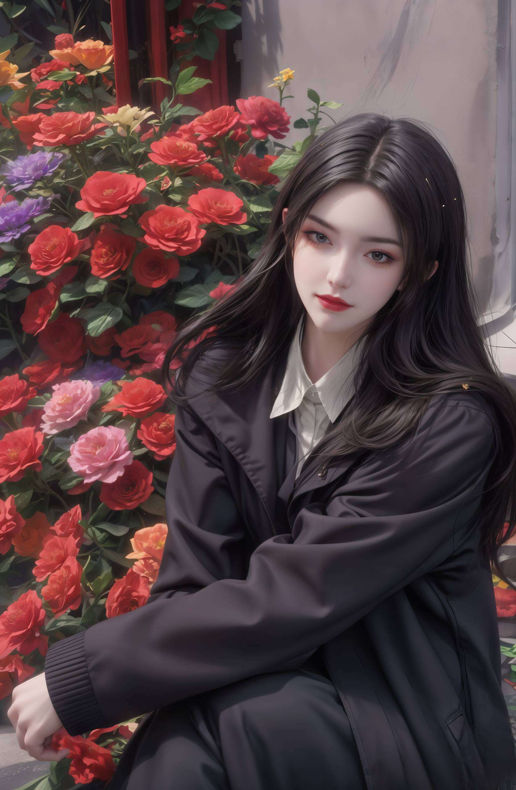 这张美杜莎主题壁纸自然流畅的线条