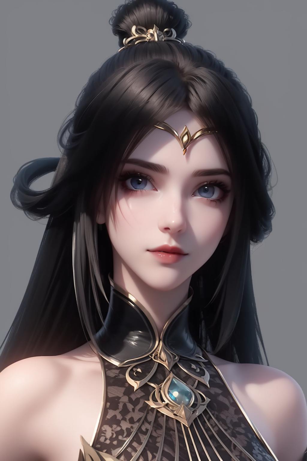 精美插画这张特别豪华的平板国漫女神AI
