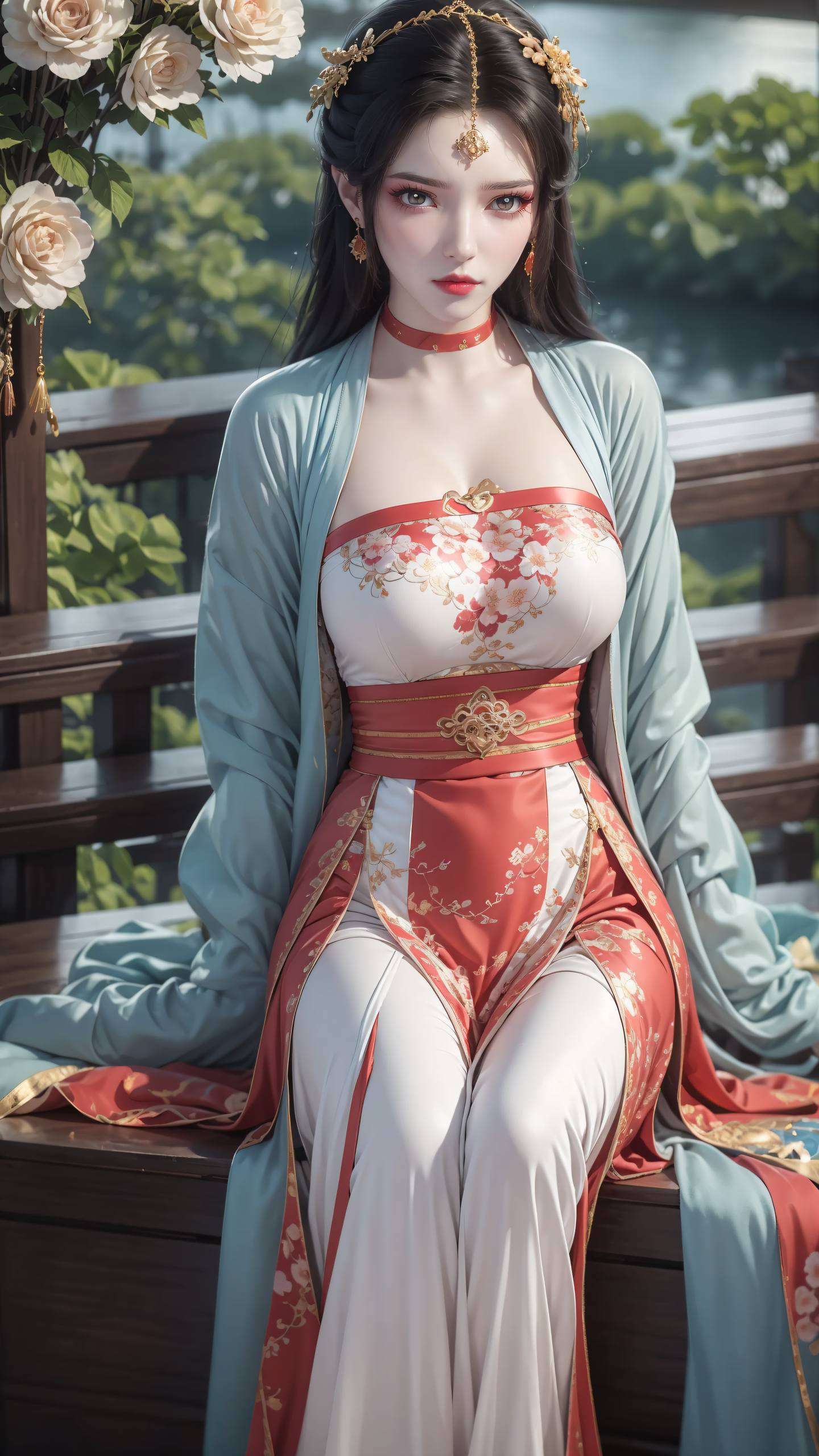 这张2K高清国漫美女粉色壁纸以细腻笔触描绘出古典韵味