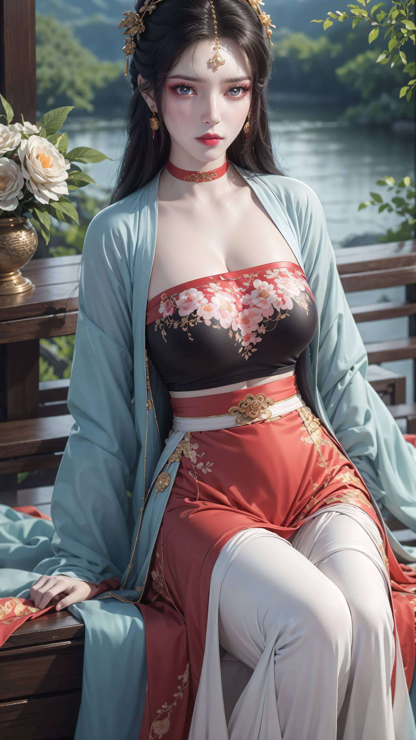 国漫美女的炫彩潮流AI素材精心打造