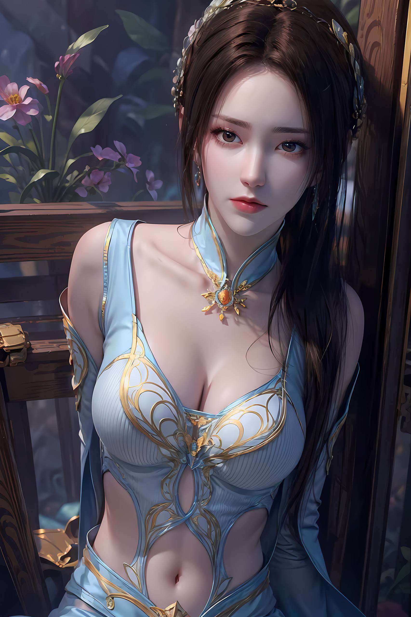 以国漫美女纳兰嫣然为主题这张超精致的1080p壁纸