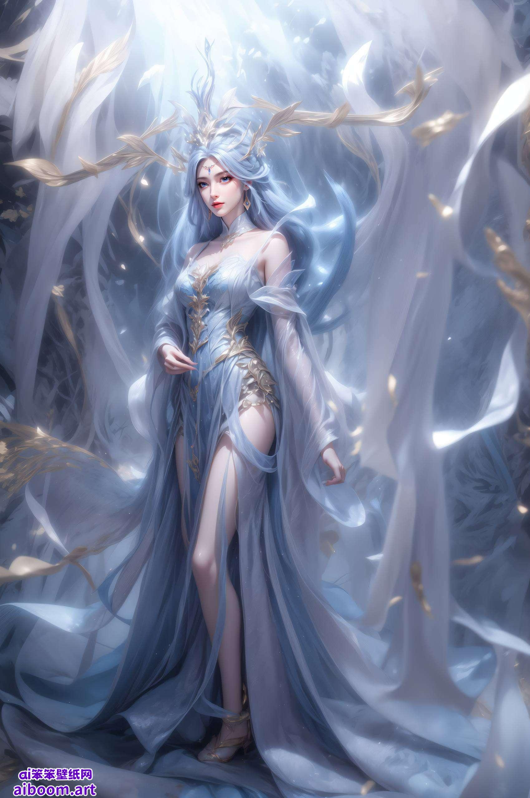 每一片花瓣、每一缕衣摆都栩栩如生描绘出她轻盈的舞姿与典雅的气质