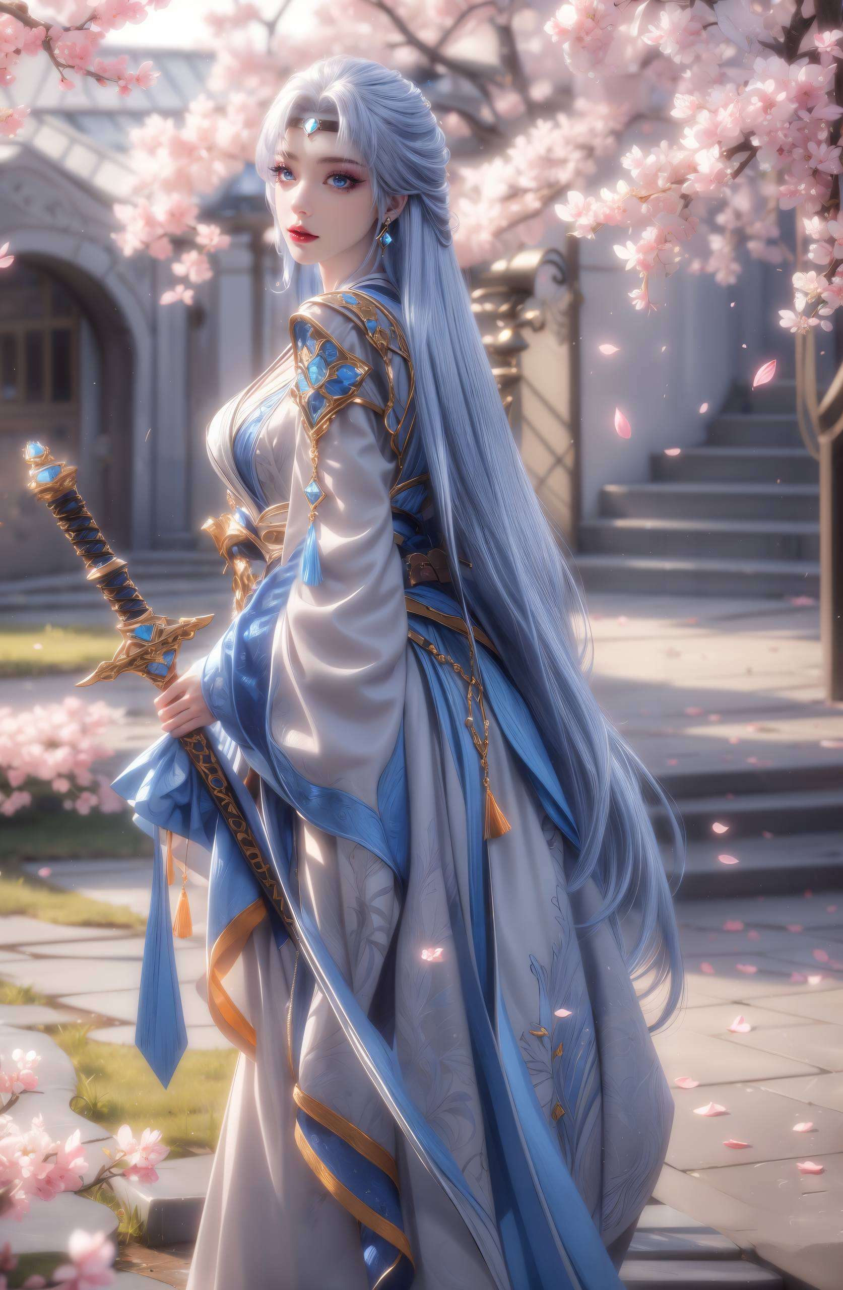 完美高清几何苹果AI美女壁纸月婵仙子宁雨蝶翩翩起舞