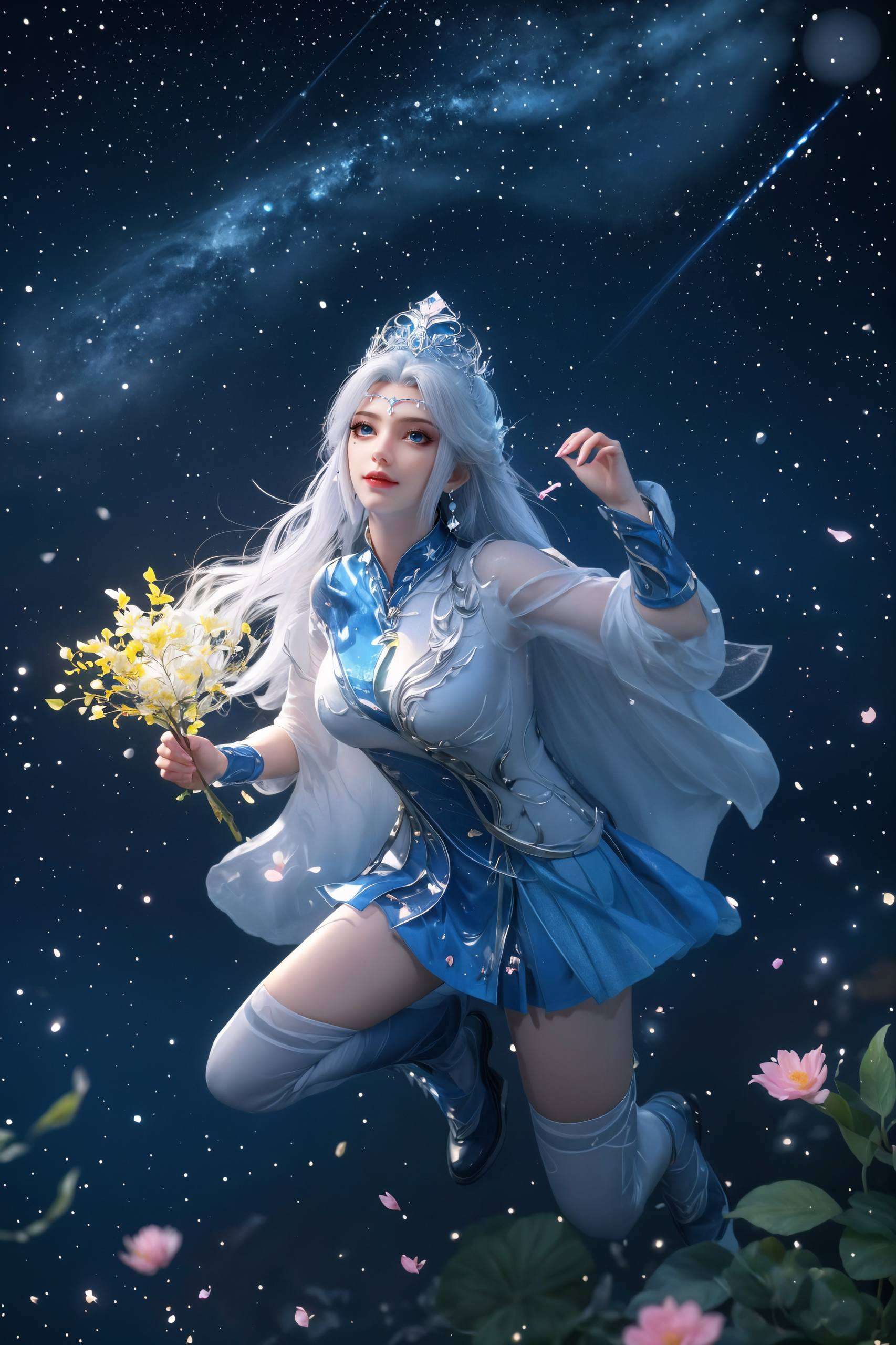 这位美丽的宁雨蝶究竟怎么消失了？被细腻的AI绘画捕捉