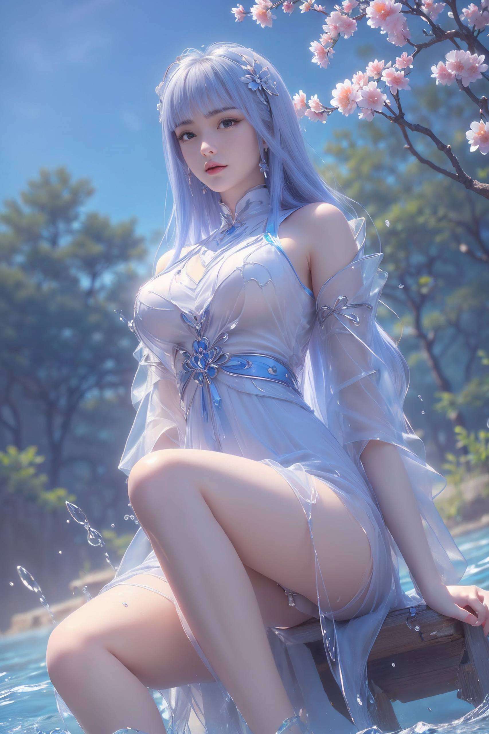细腻的笔触捕捉每一丝光彩让女主的灵动与柔美跃然屏上