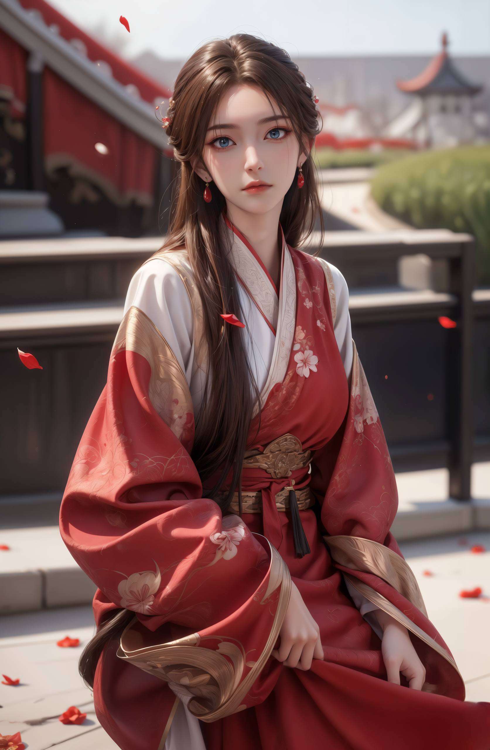 融合了AI绘画的细腻与油画的浓烈情感这张以国漫女生蔷薇为主题的2K电脑桌面壁纸