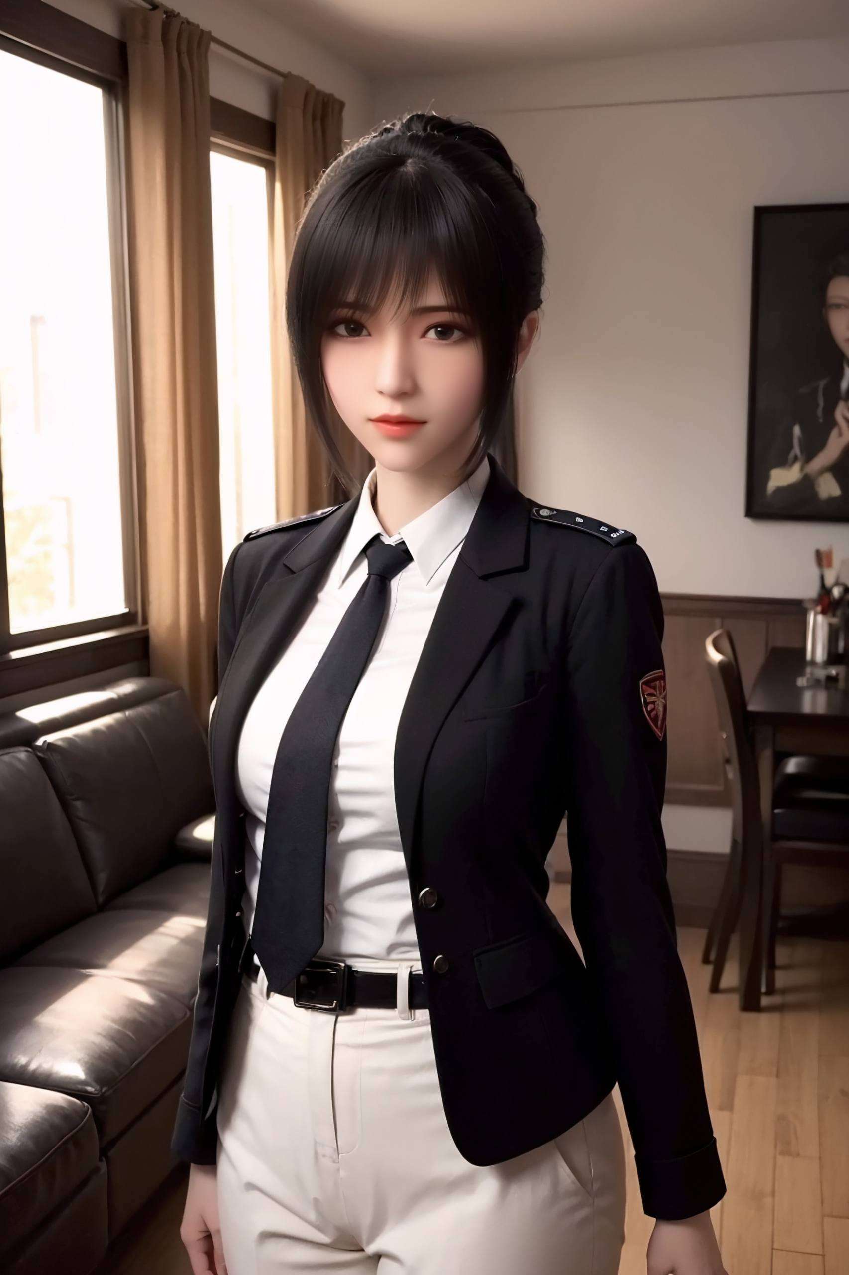 这张AI国漫美女护眼壁纸细节精致