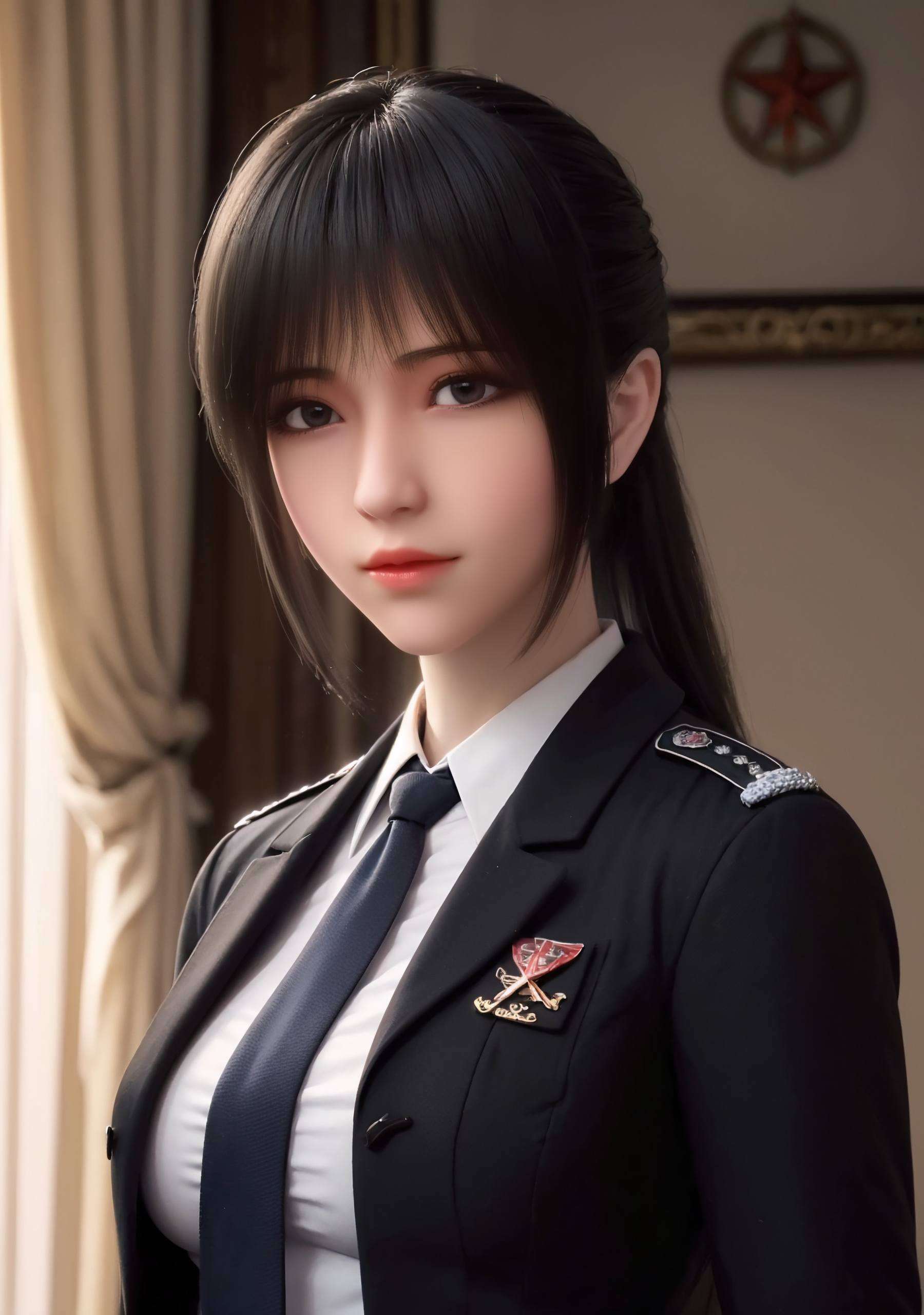 这张壁纸以国漫《雄兵连》中的美女角色琪琳姬为主角无论是用来装饰手机还是电脑