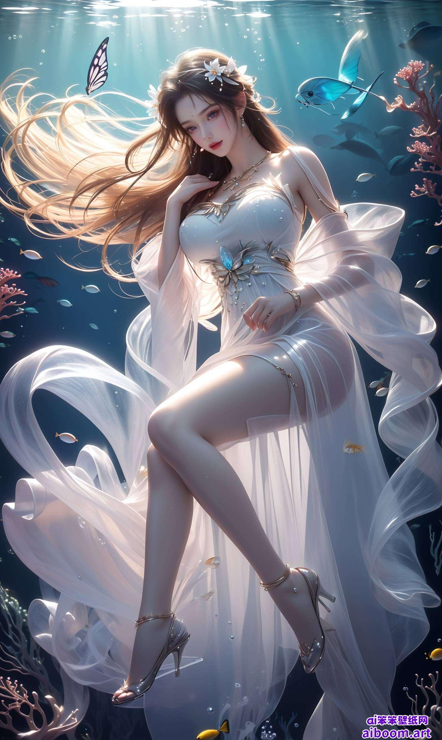 找清漪壁纸AI绘画赋予她灵动之美