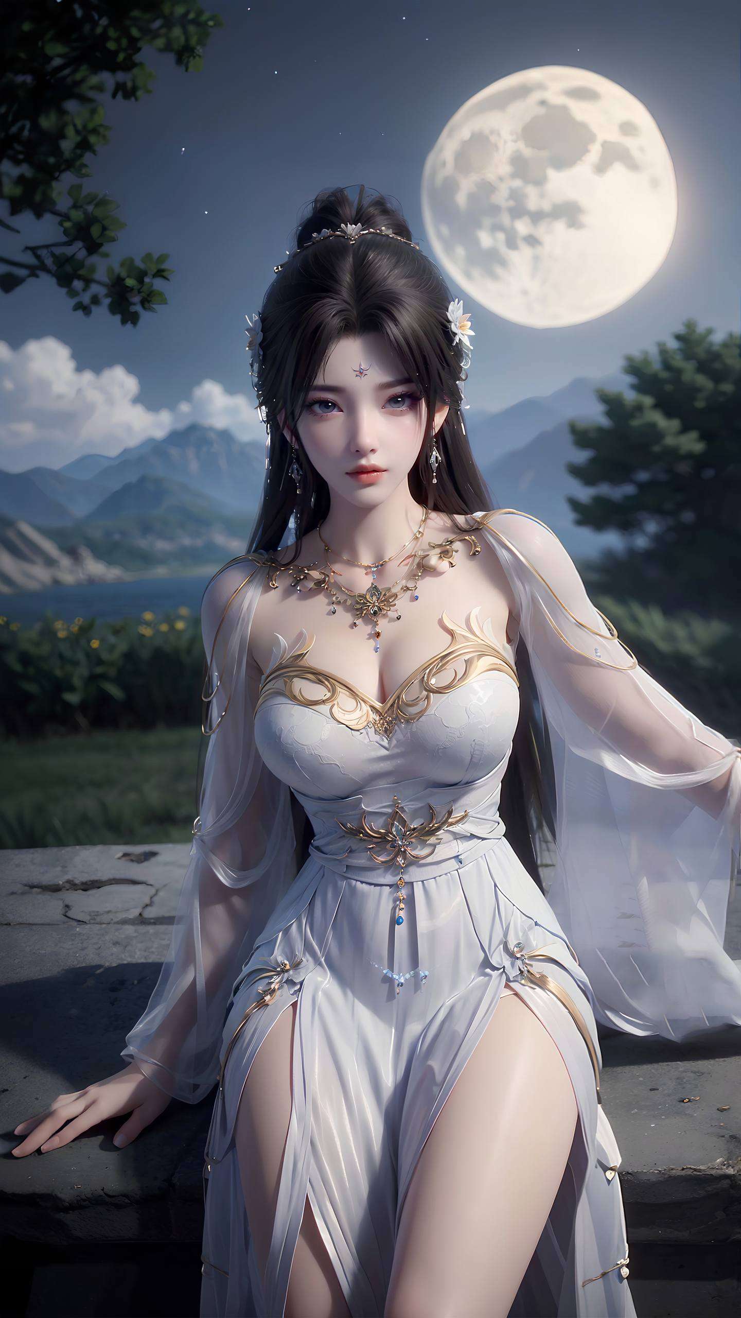 尽显国漫女神的唯美气质格纹苹果元素点缀其间