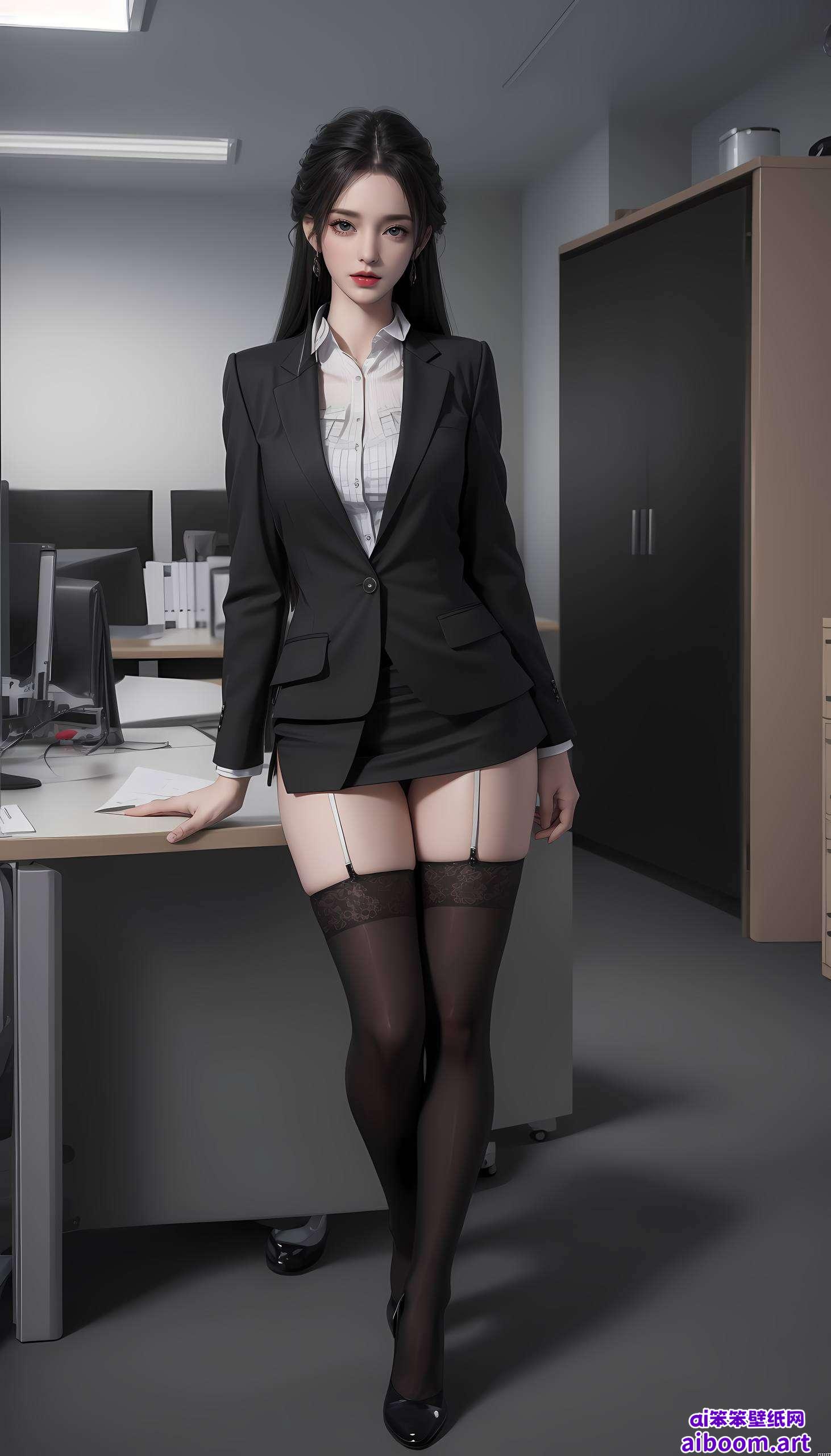 这幅国漫美女壁纸将古典美与现代风完美融合