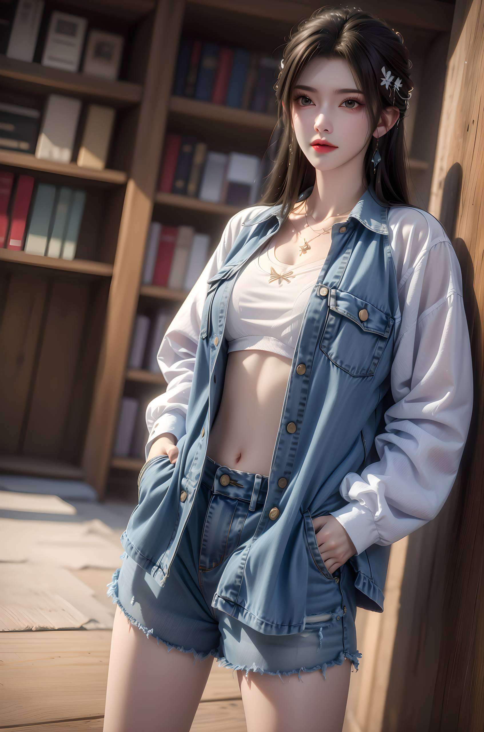 身着粉色婚纱让整个画面更加立体生动
