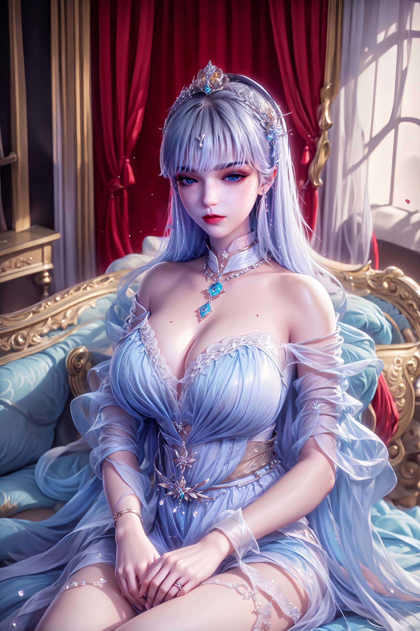 细腻的笔触、生动的色彩神秘王座上的圣采儿