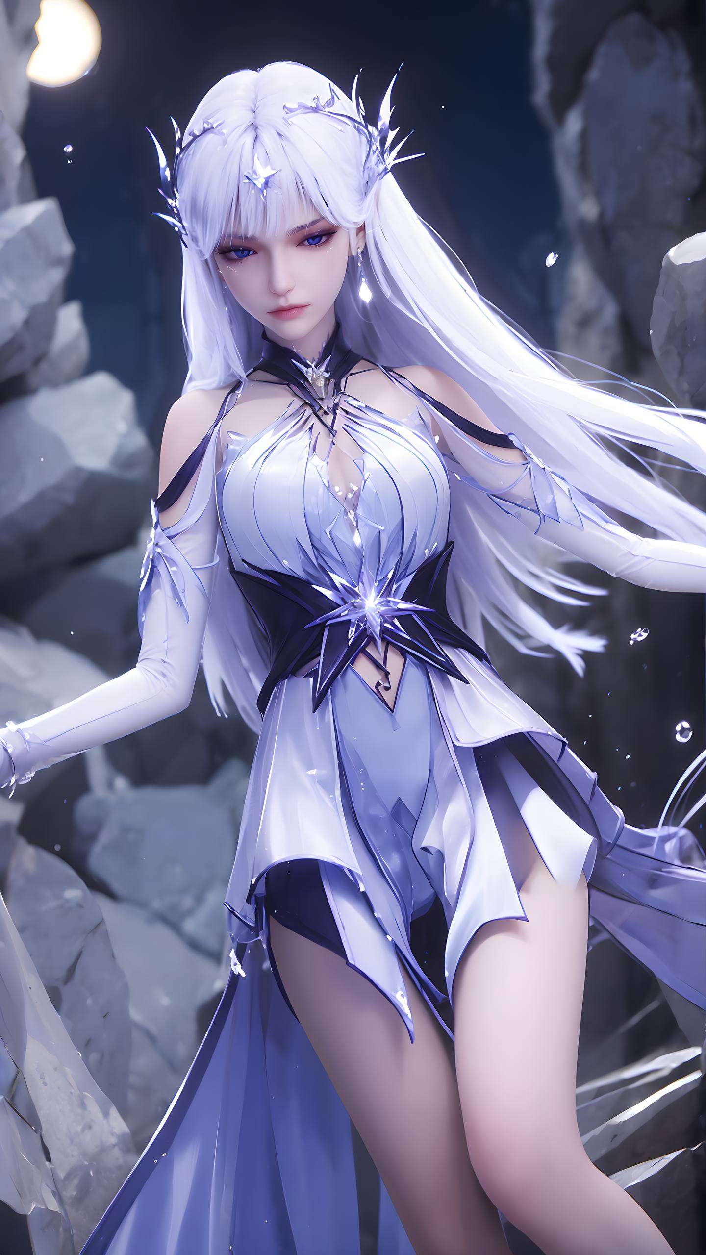 4K高清国漫女主AI壁纸圣采儿翩翩起舞