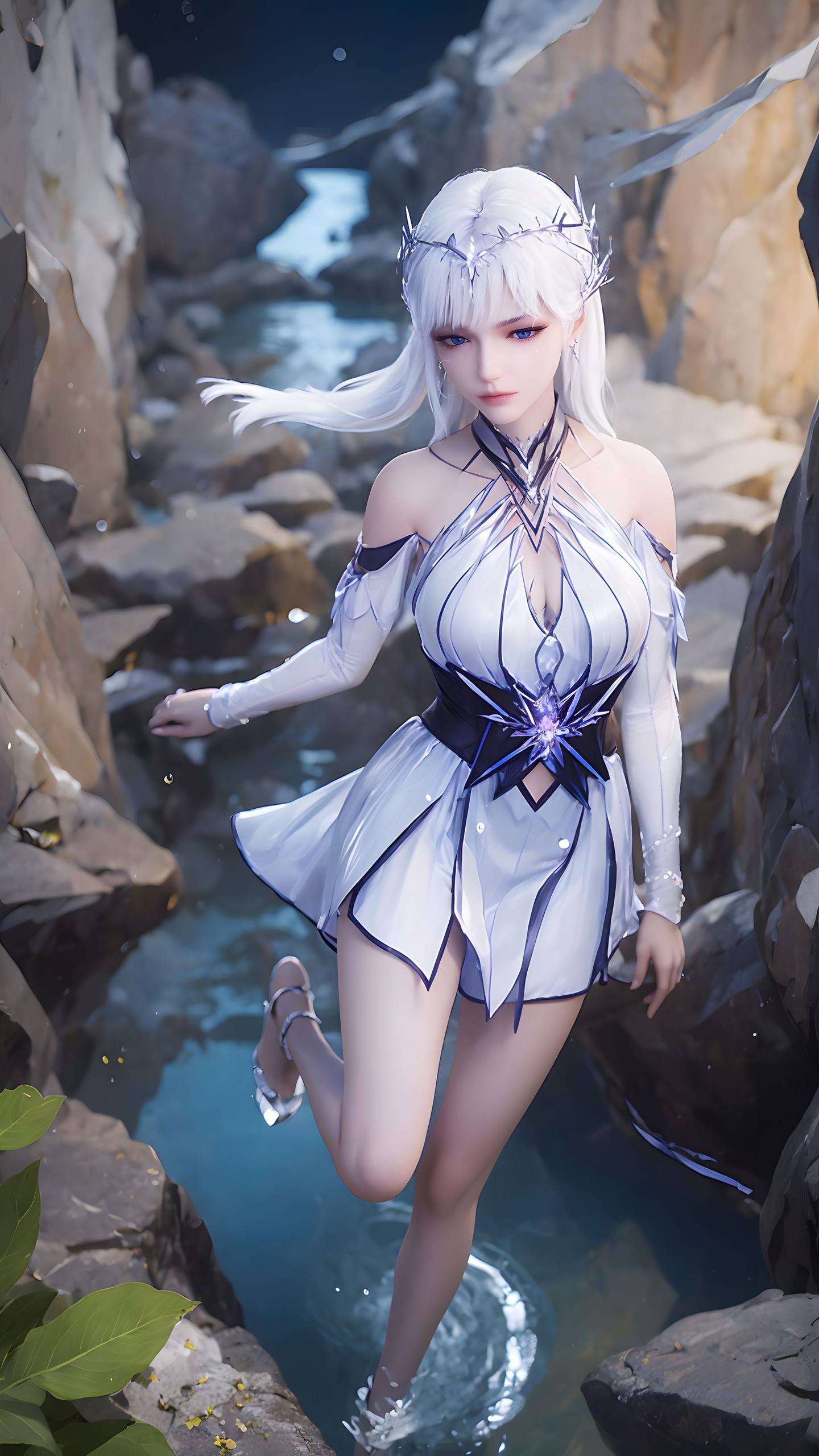 这张以圣采儿为灵感的全黑色高清壁纸探寻国漫之美