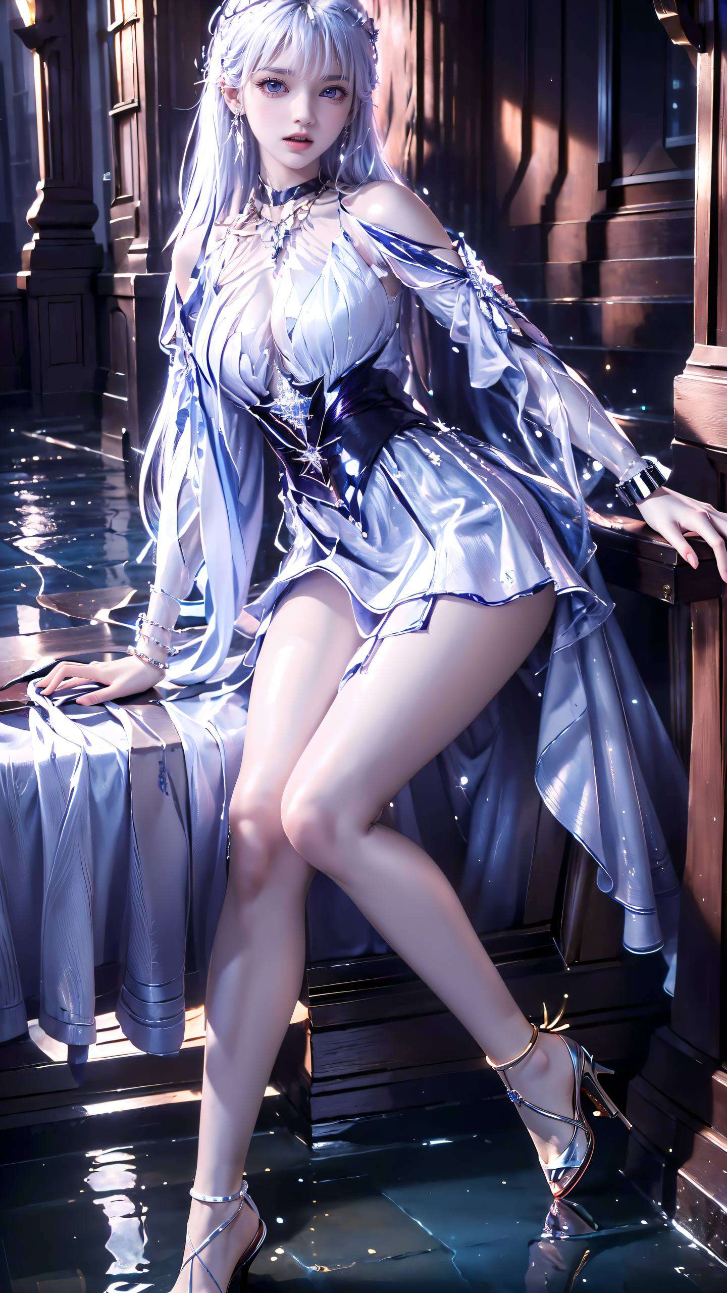 这张AI绘画角色素材头像美图尽显清新脱俗