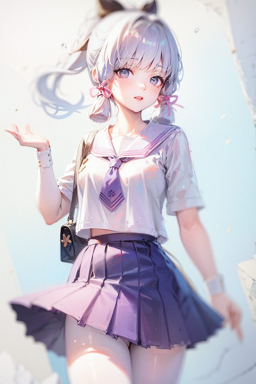 身着古典丽装电脑壁纸将这美景定格