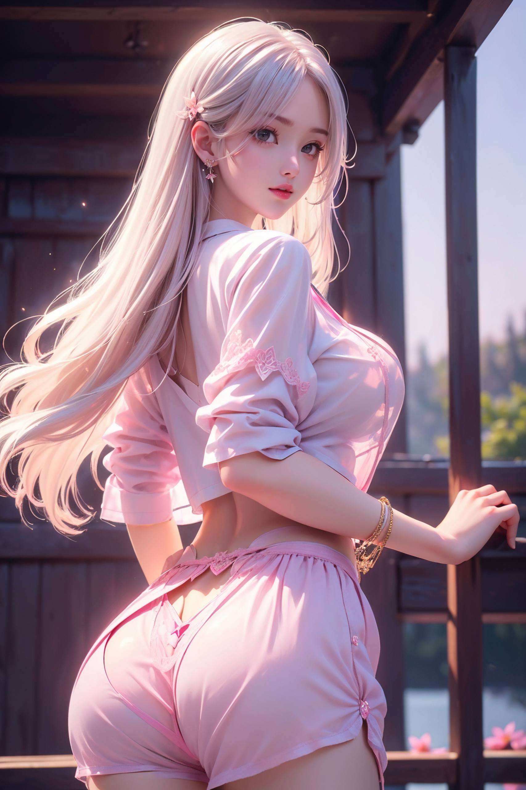 融合AI绘画的独特风格以国漫美女的笑容为灵感