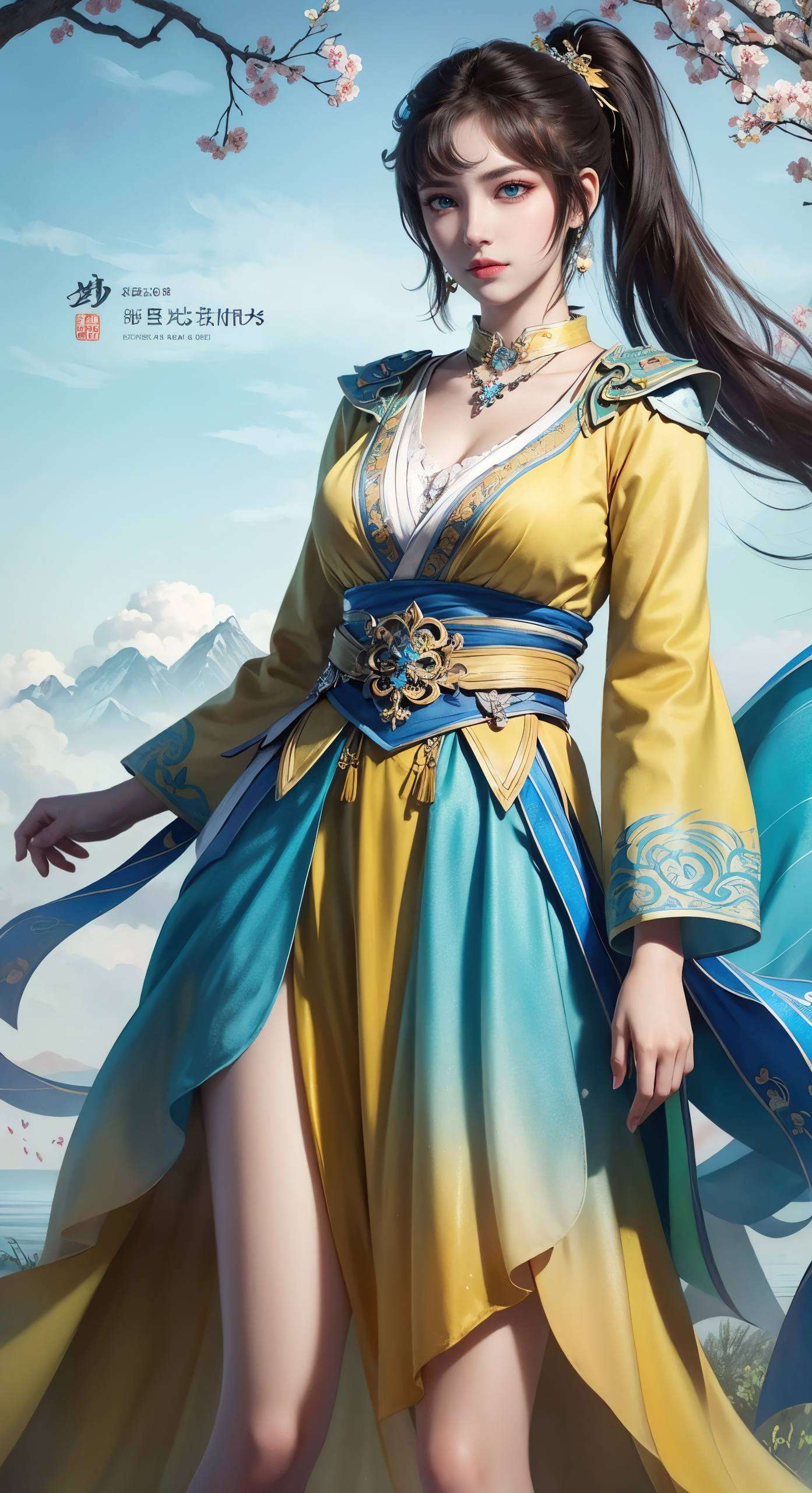 灵动可爱以水彩苹果的甜美与国漫女神的灵动相结合