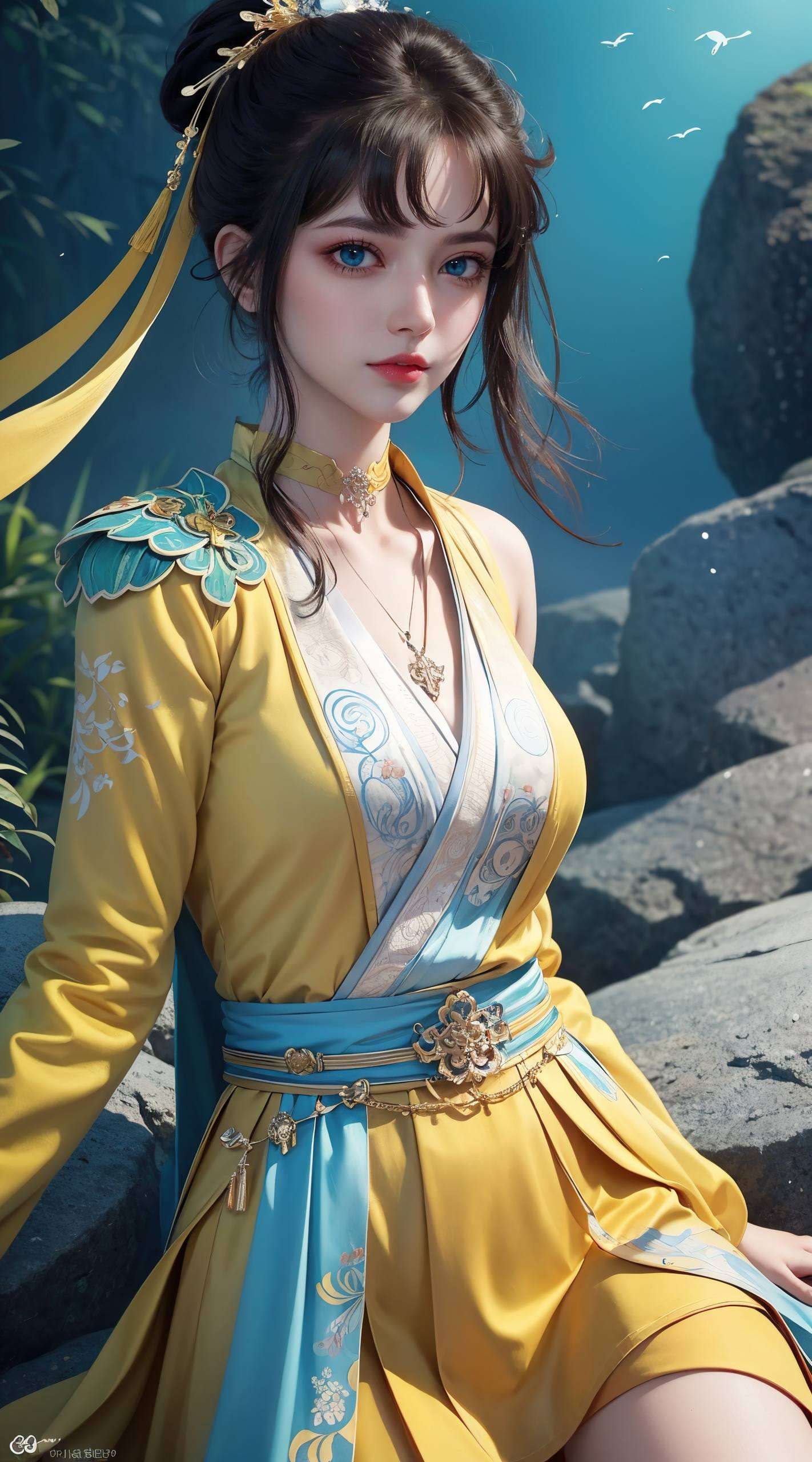 带你领略古典与现代的和谐之美这张AI国漫壁纸以自然之美融入电脑屏幕