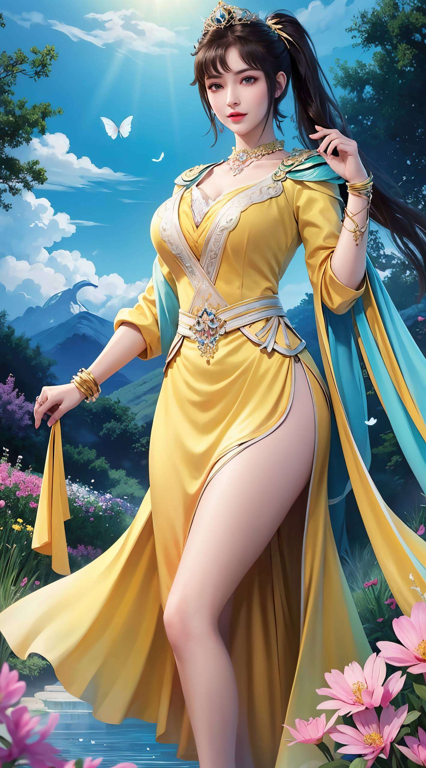 携手漫步在梦幻森林成为手机壁纸的绝美风景
