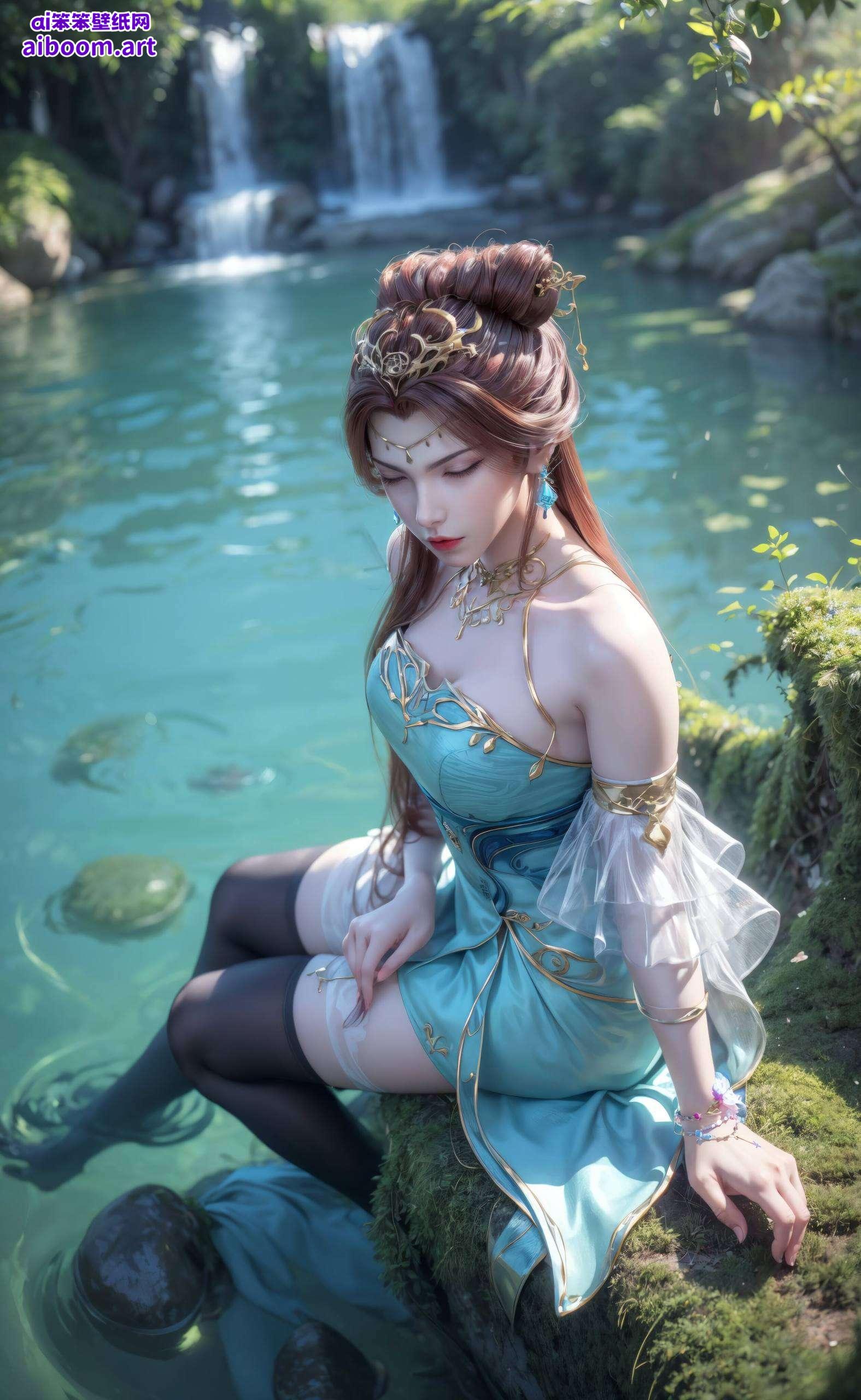 洪荒封神中的灵动女神化作Windows 10的动画壁纸