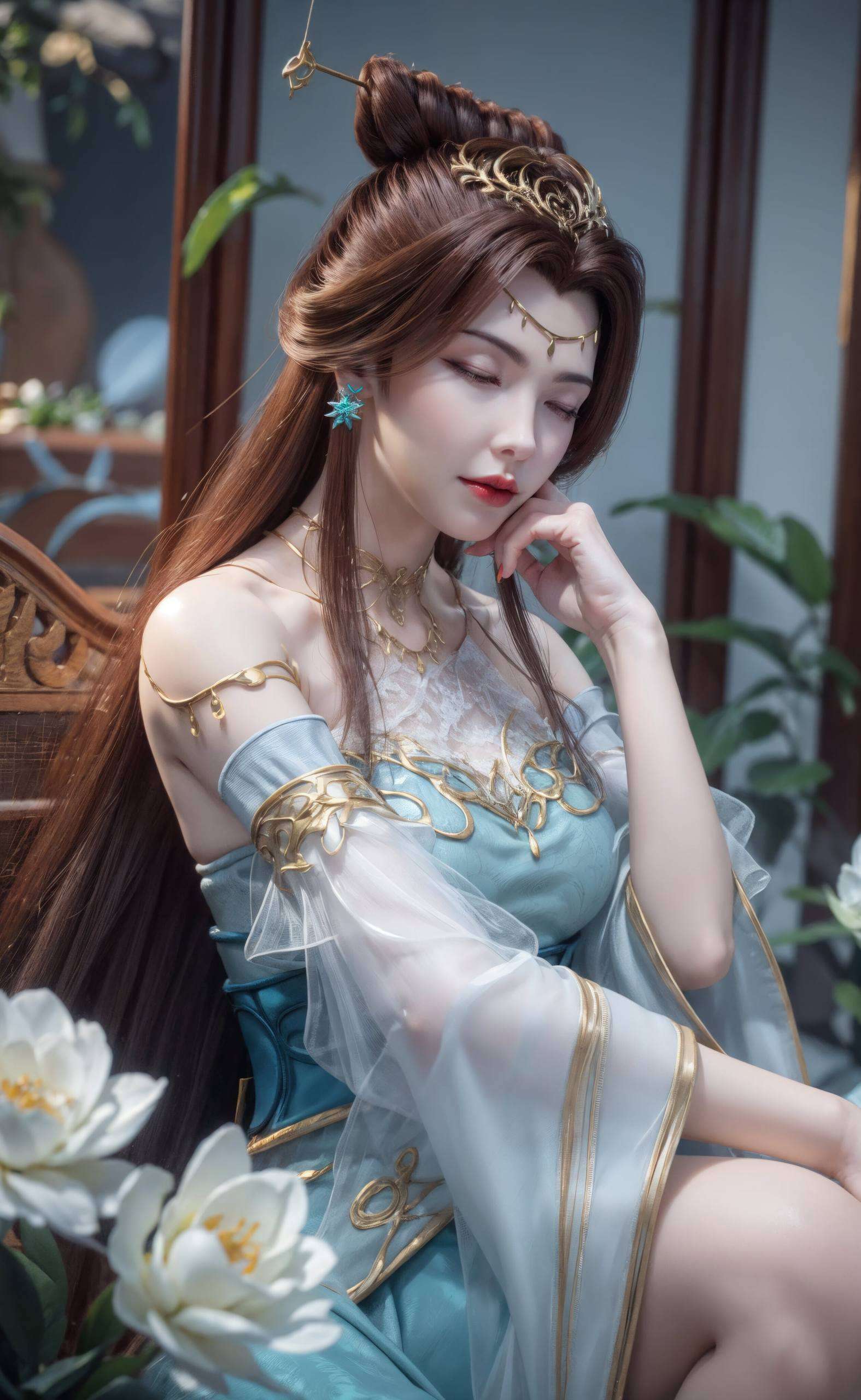 以细腻的笔触描绘出苏灵韵的柔美身姿高清画质