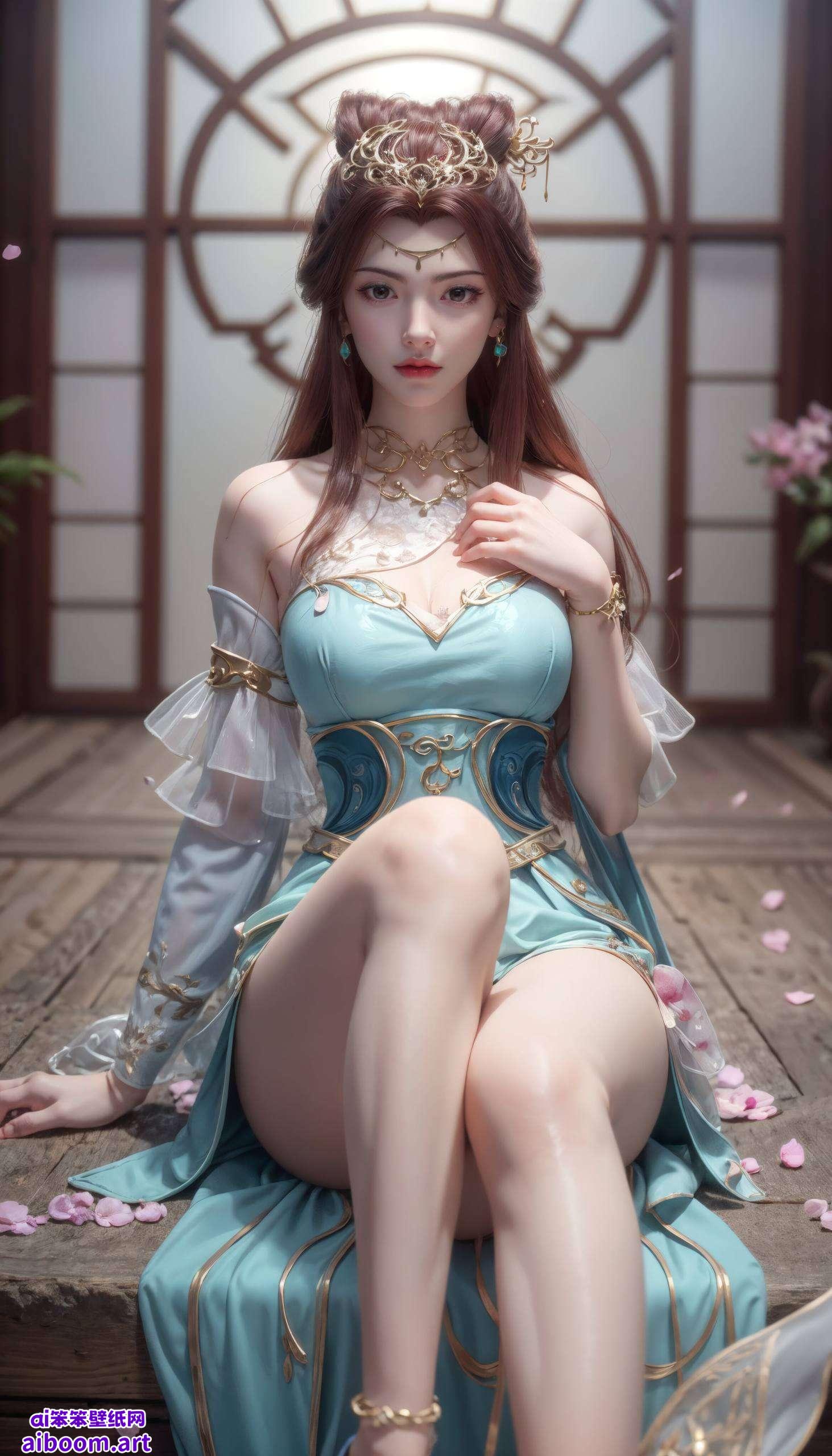 高清AI特写捕捉了她民族风的细腻神韵苏灵韵的双人壁纸如诗如画