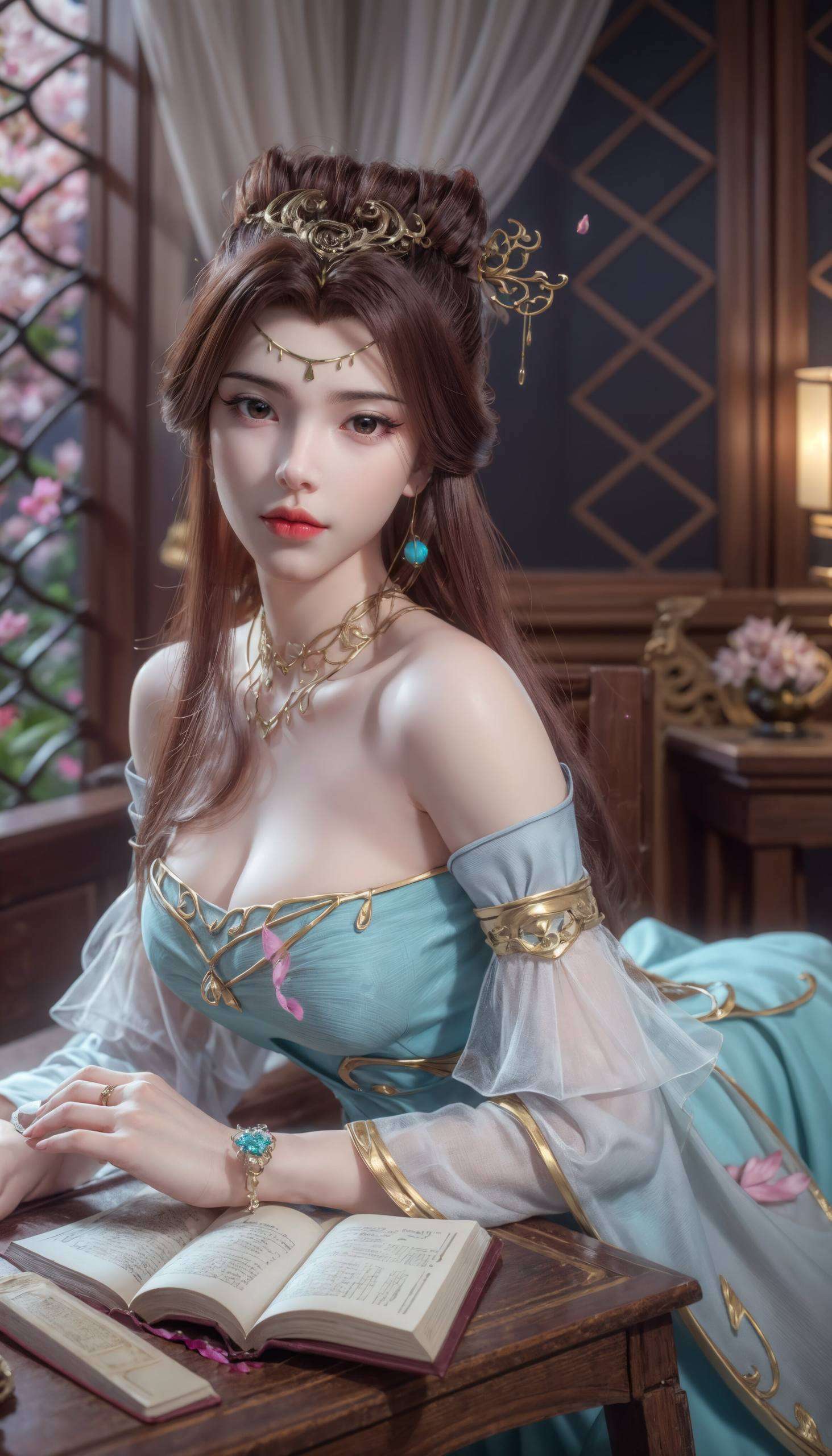 苏灵韵圣诞装壁纸为你带来国漫女神的别样魅力为你的Win10电脑增添一抹温馨节日气息
