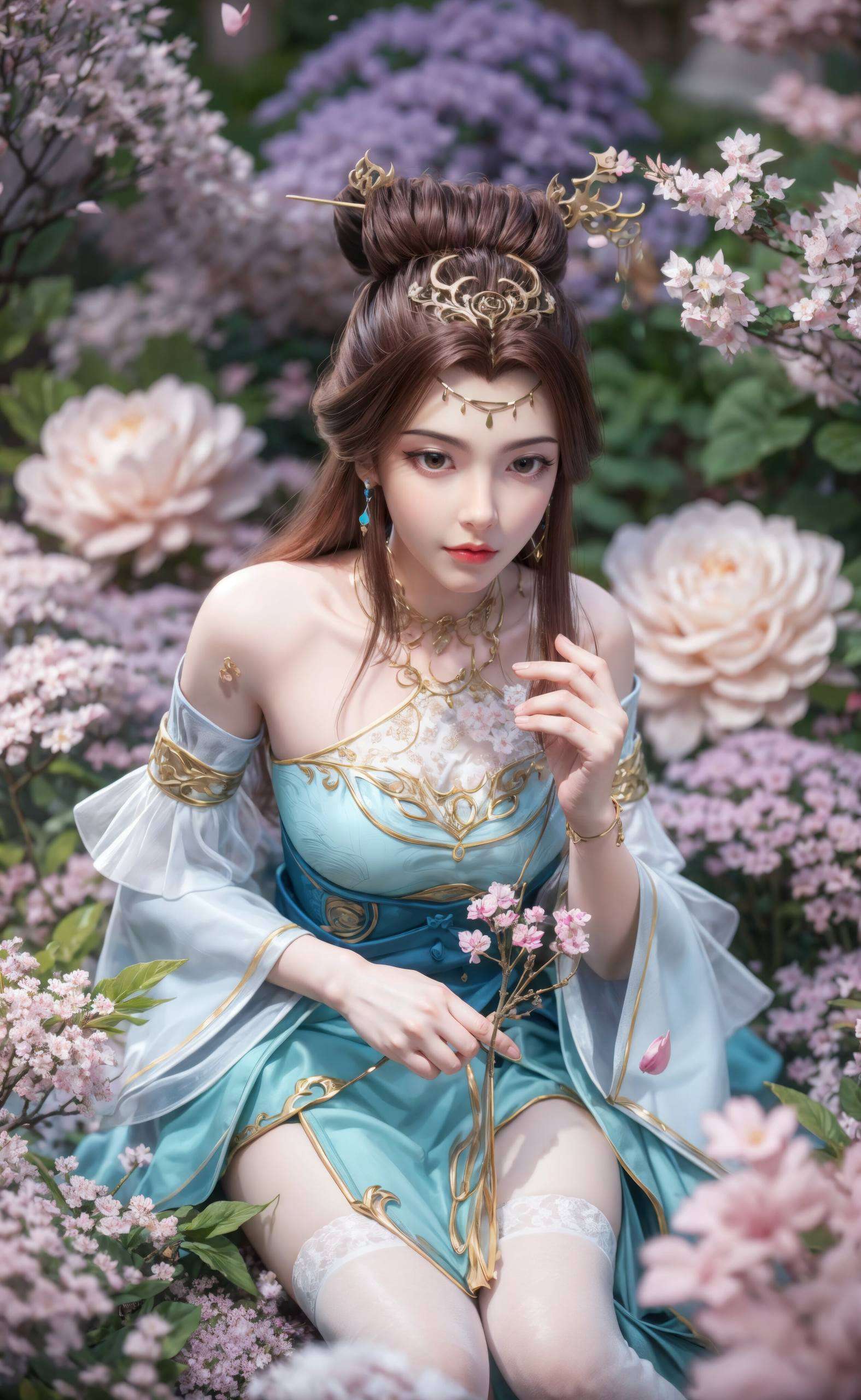 身着精美泳装活泼可爱又不失优雅